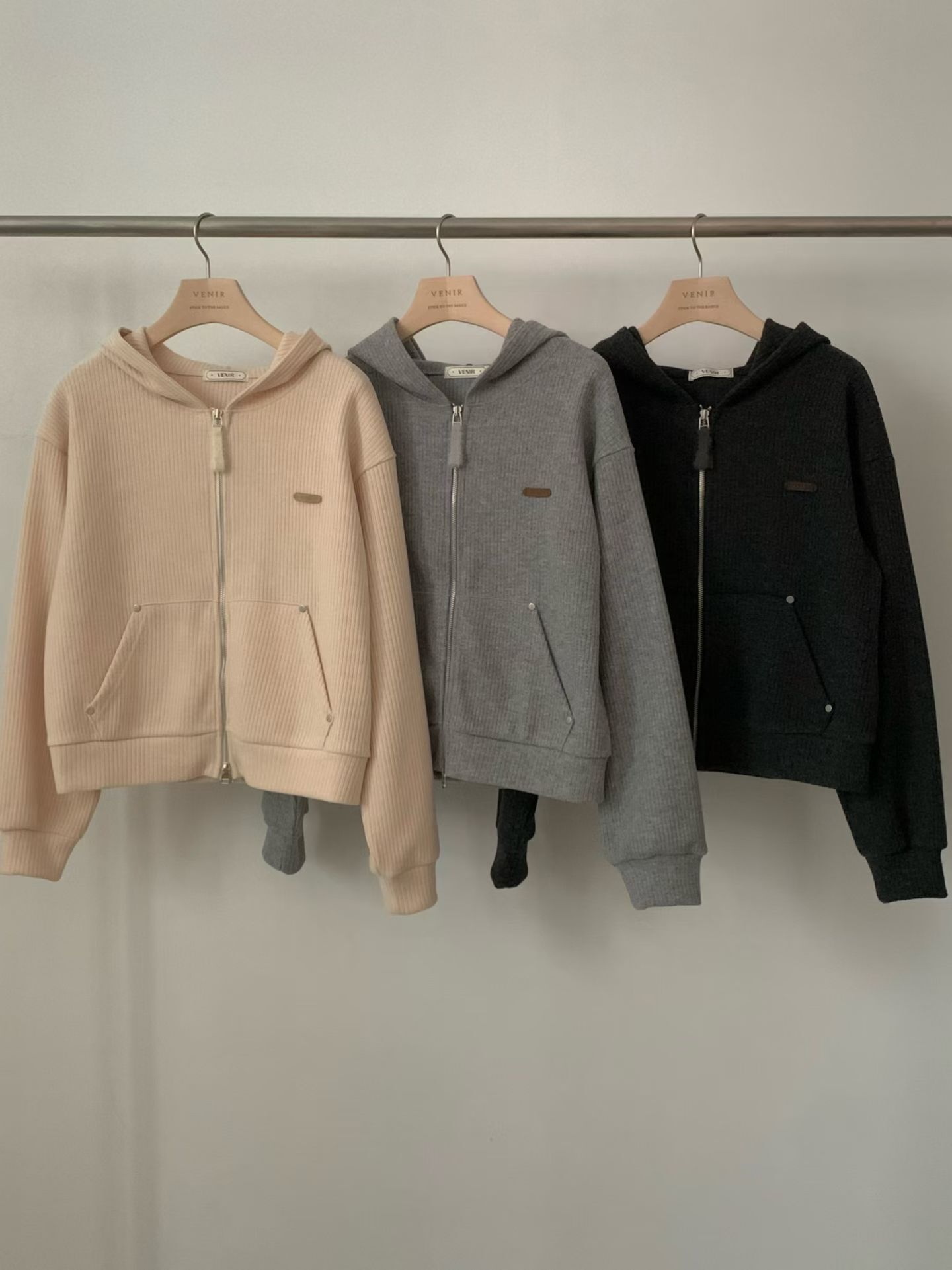 VR5248 連帽拉鍊基礎外套