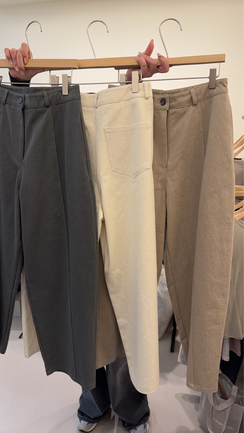 【韓國廠播】 A23 高磅數卡其褲