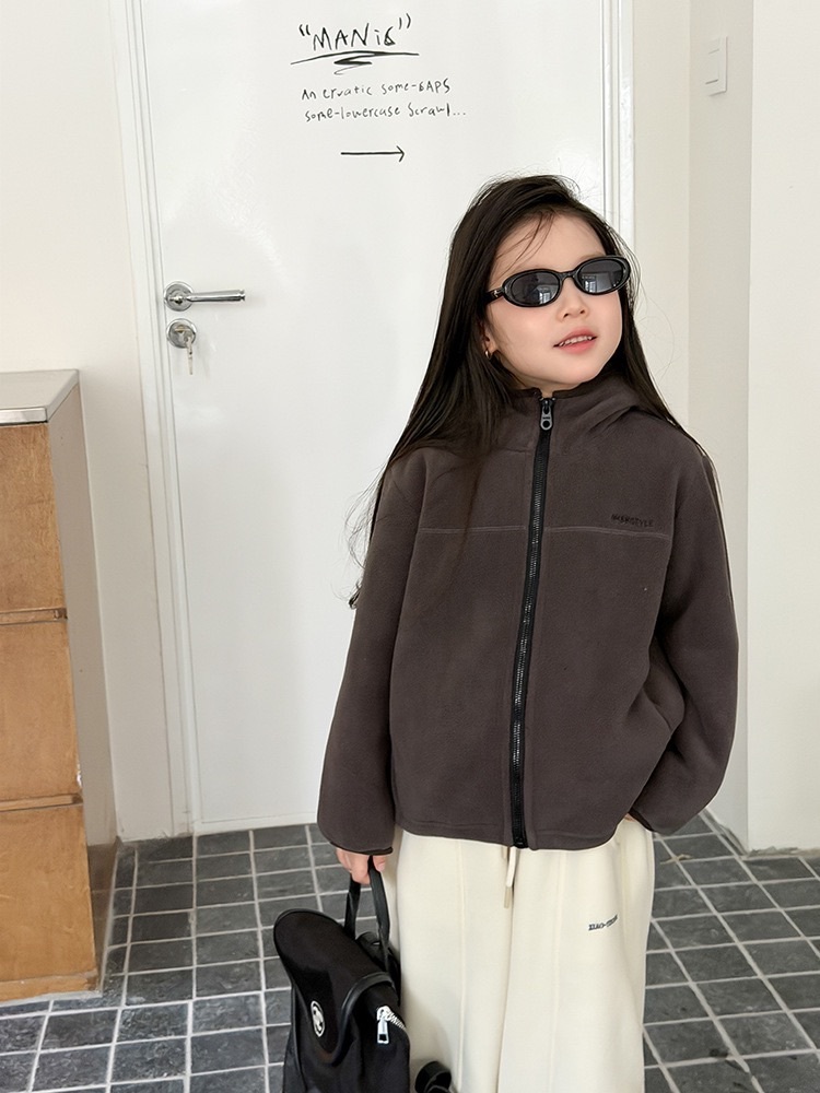 四色軟萌磨毛鎖溫外套