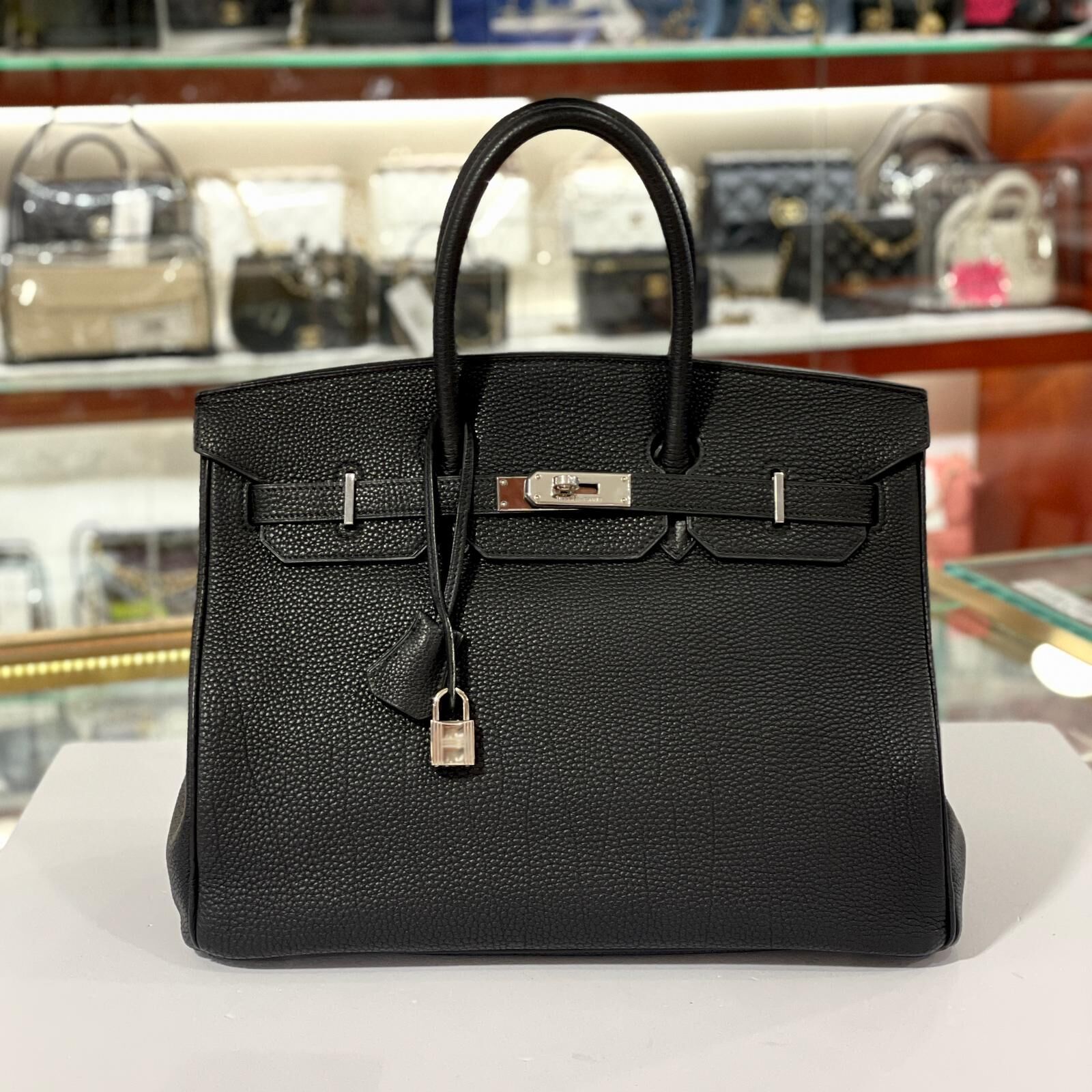 95%NEW二手BIRKIN 35 黑色TOGO皮/銀扣 NOIR PHW #B35 #栢金包35 #香榭站正品