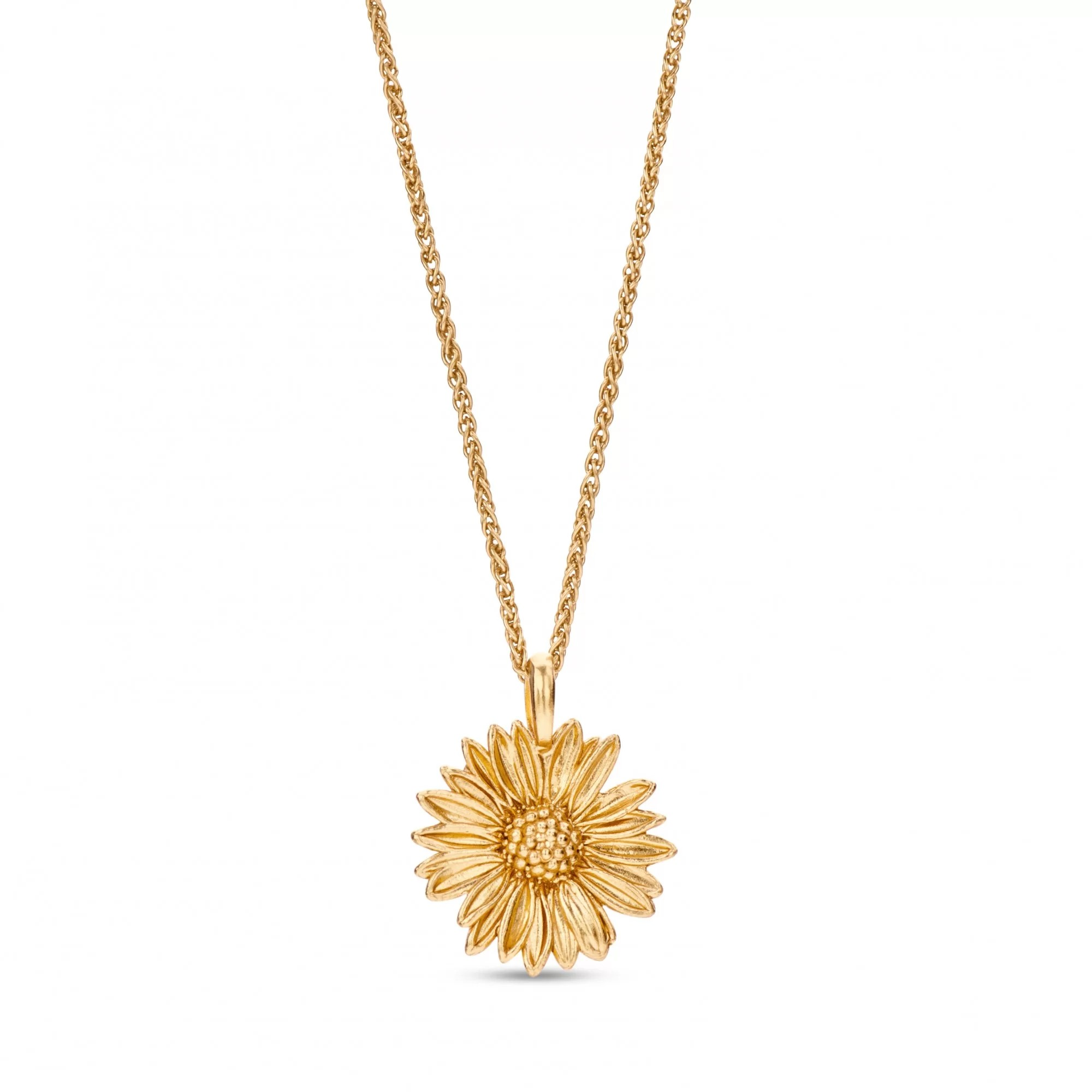 1TA0524-202 THALLO Daisy Field Daisy Pendant Layer with Detachable Motif 24K Gold Vermeil on Sterling Silver Pearl #s245b (A-SK-E)
