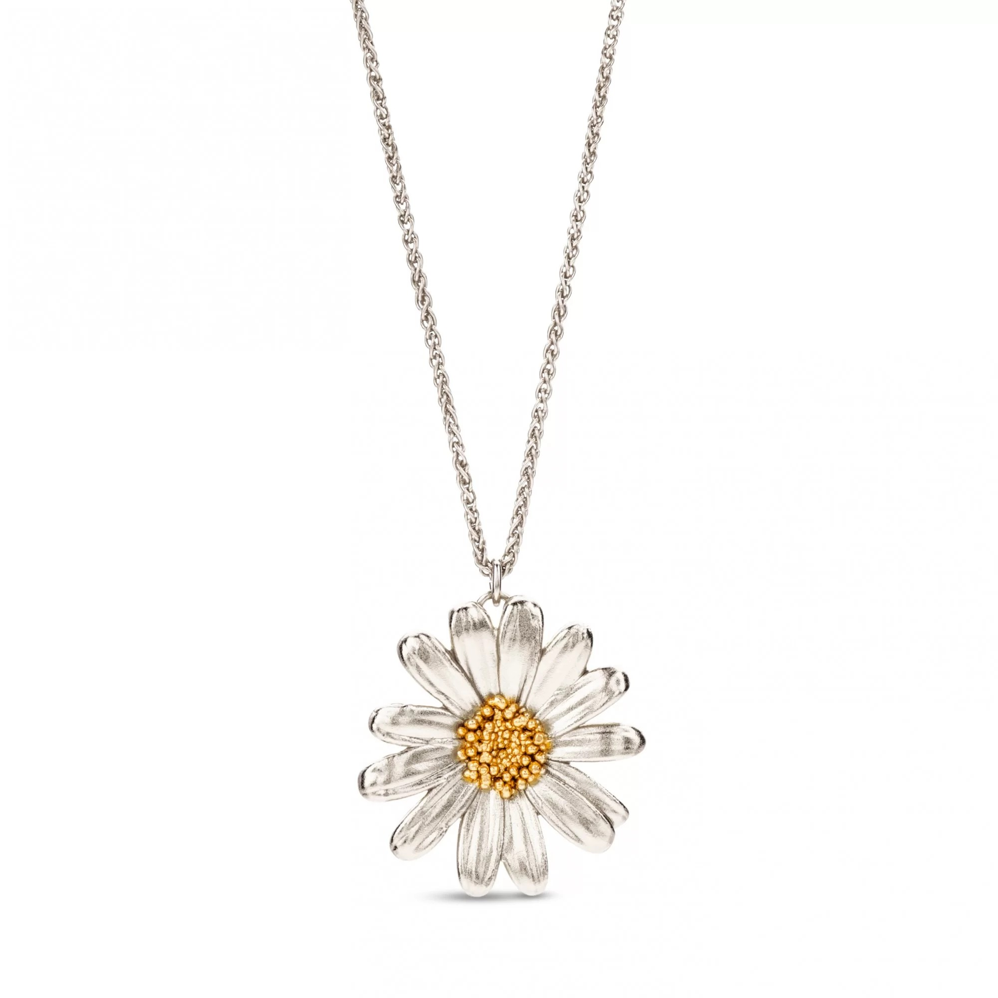 1TA0524-315 THALLO Aigli Daisy Pendant Layer 24K Gold and Sterling Silver #s975a (A-SK-E)