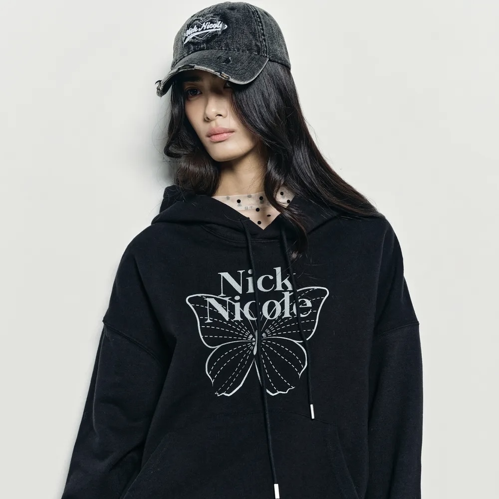 NICK & NICOLE 刷舊 刺繡愛心 牛仔老帽 帽子