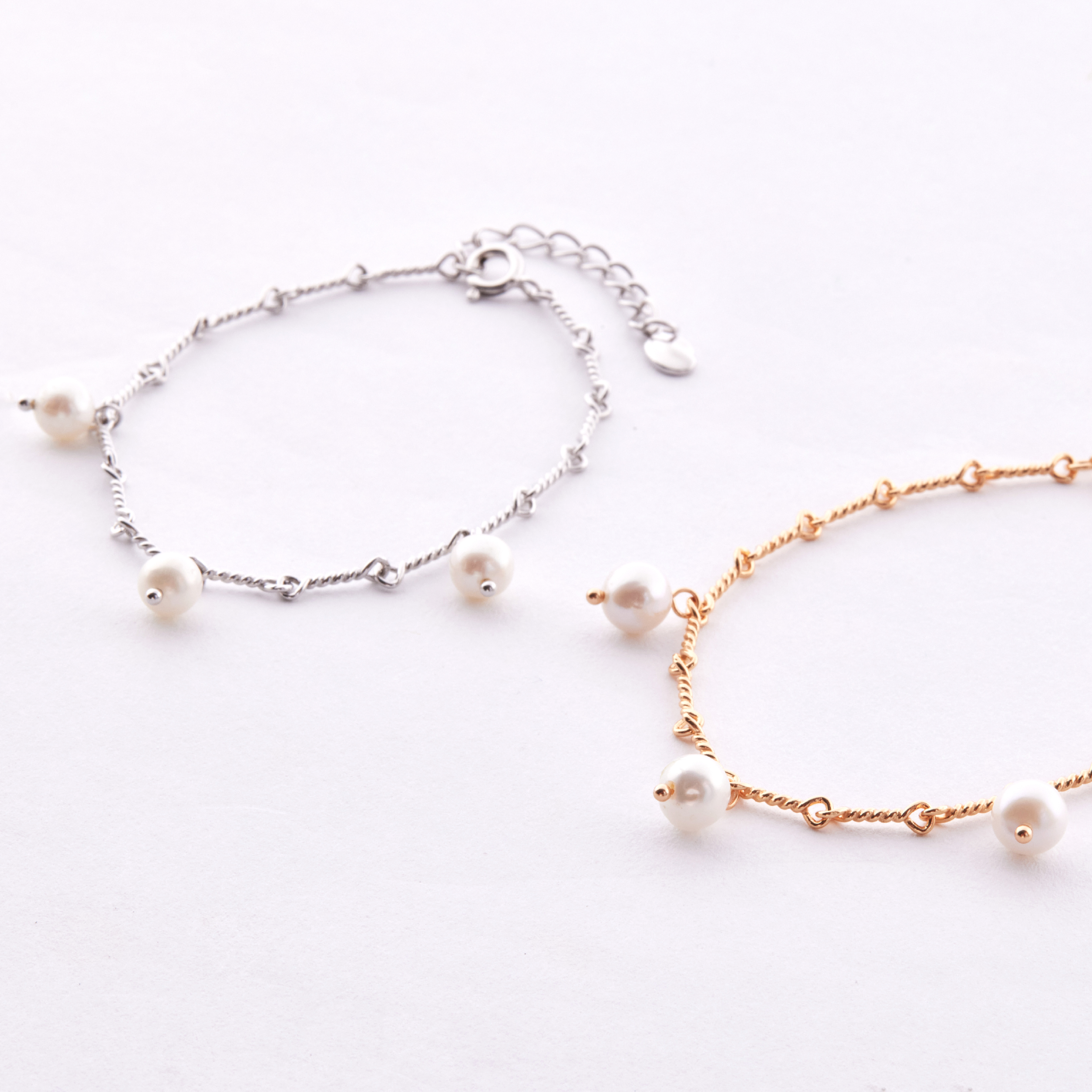 B571 | 純銀淡水珍珠手鍊