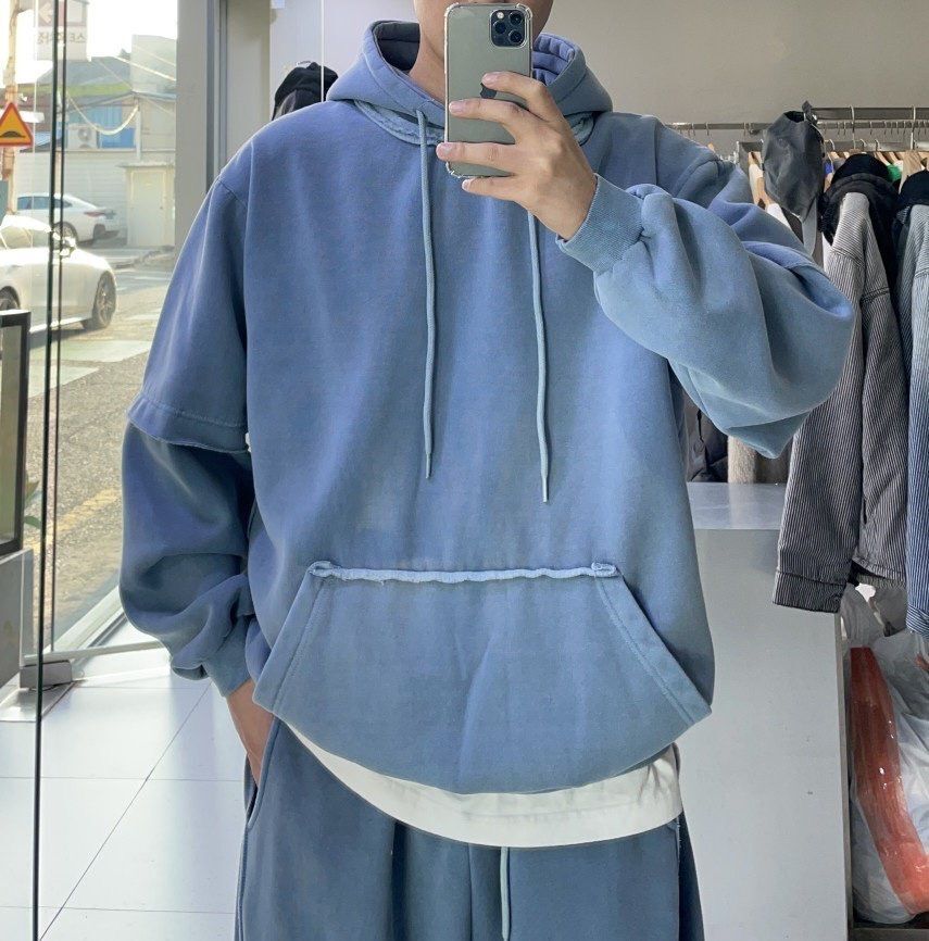 洗水淨色連帽衛衣 HD-052T