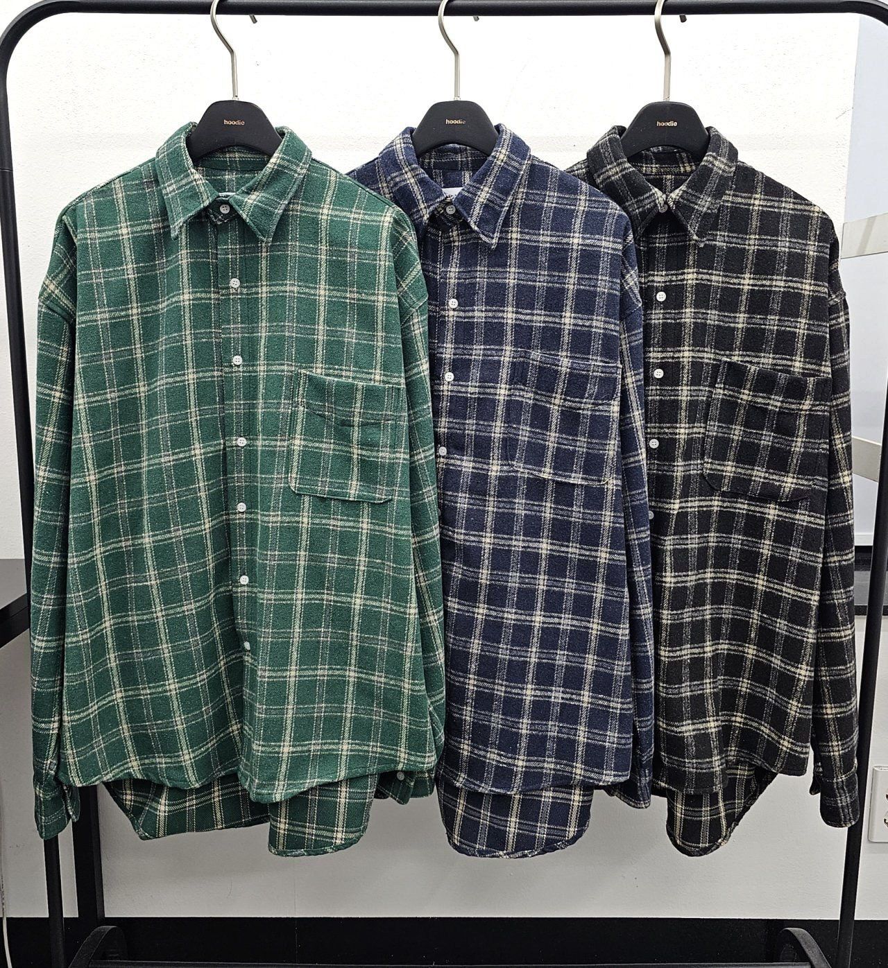 格仔長袖恤衫 HD-054S