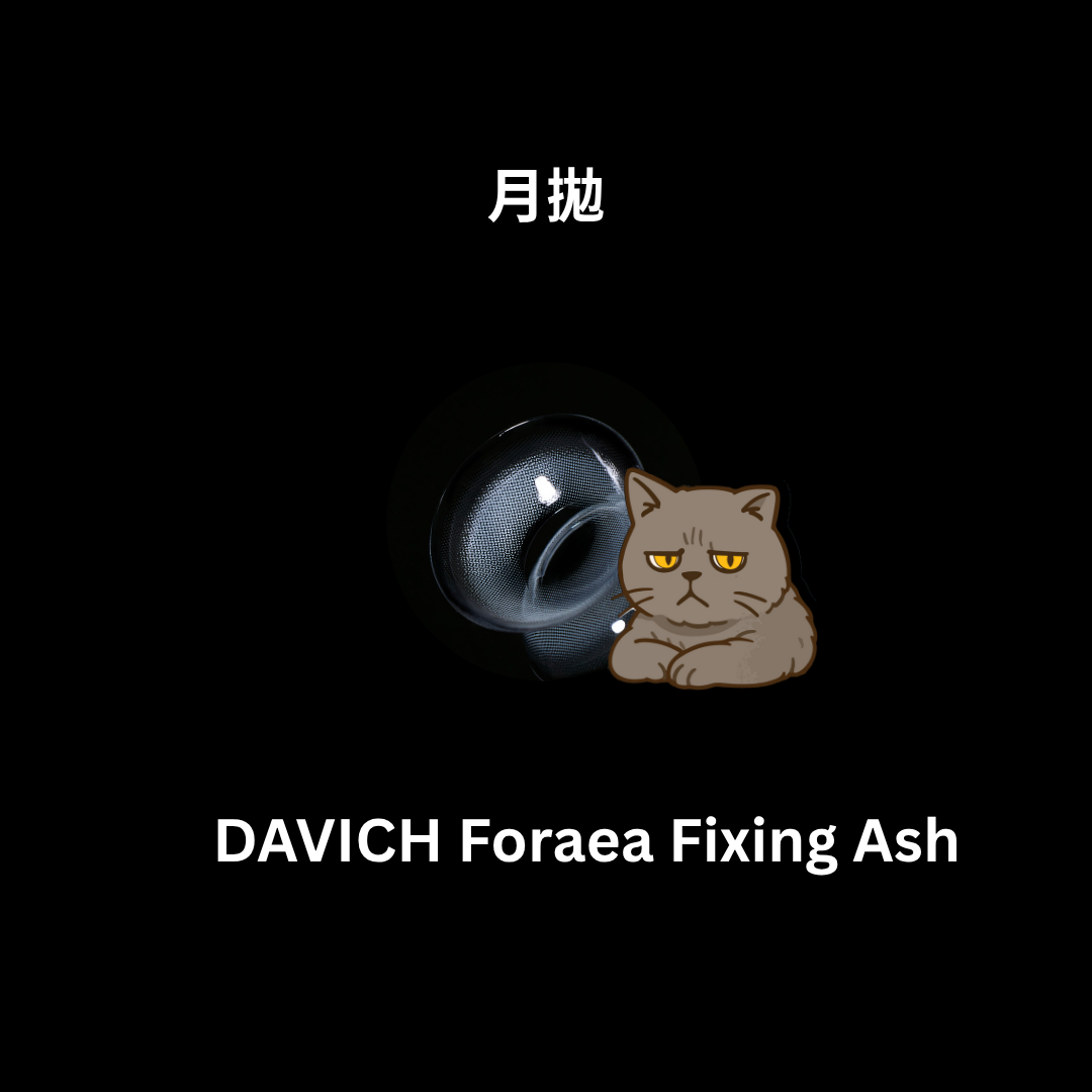 [月拋] FiPN x DAVICH Lens FORAEA Fixing Ash｜彩妝隱形眼鏡｜每盒2片