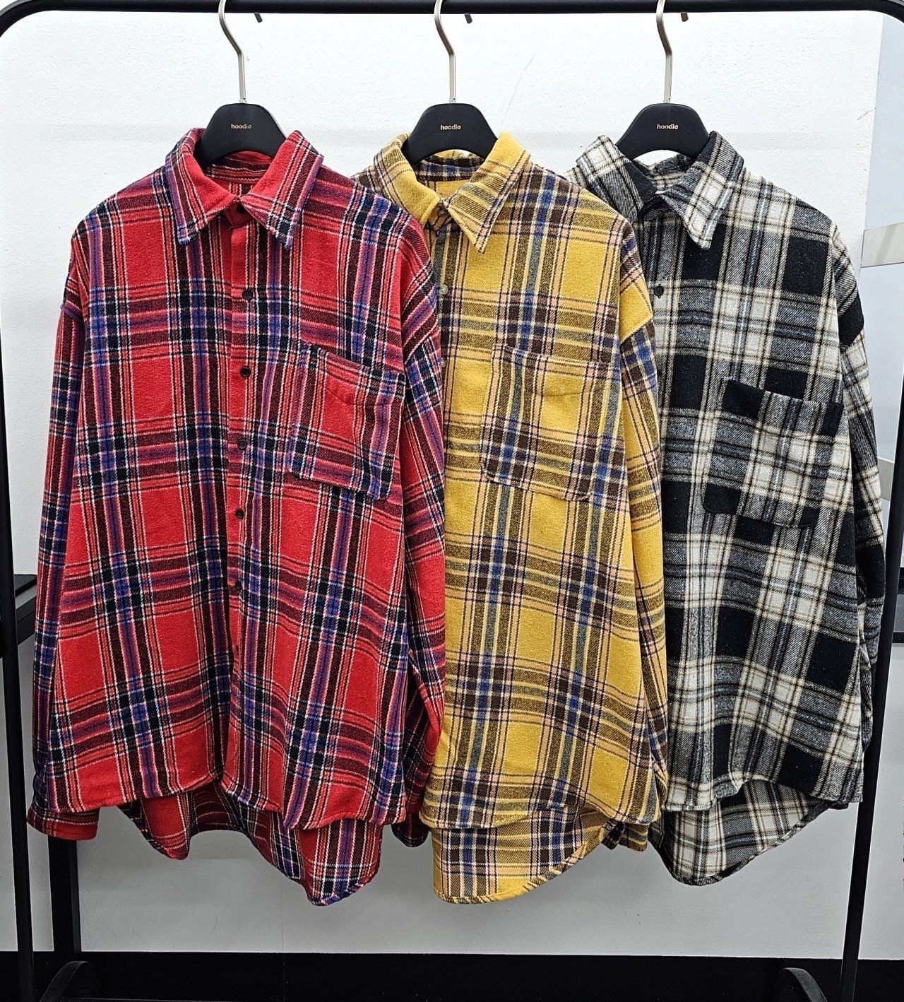 格仔長袖恤衫 HD-055S