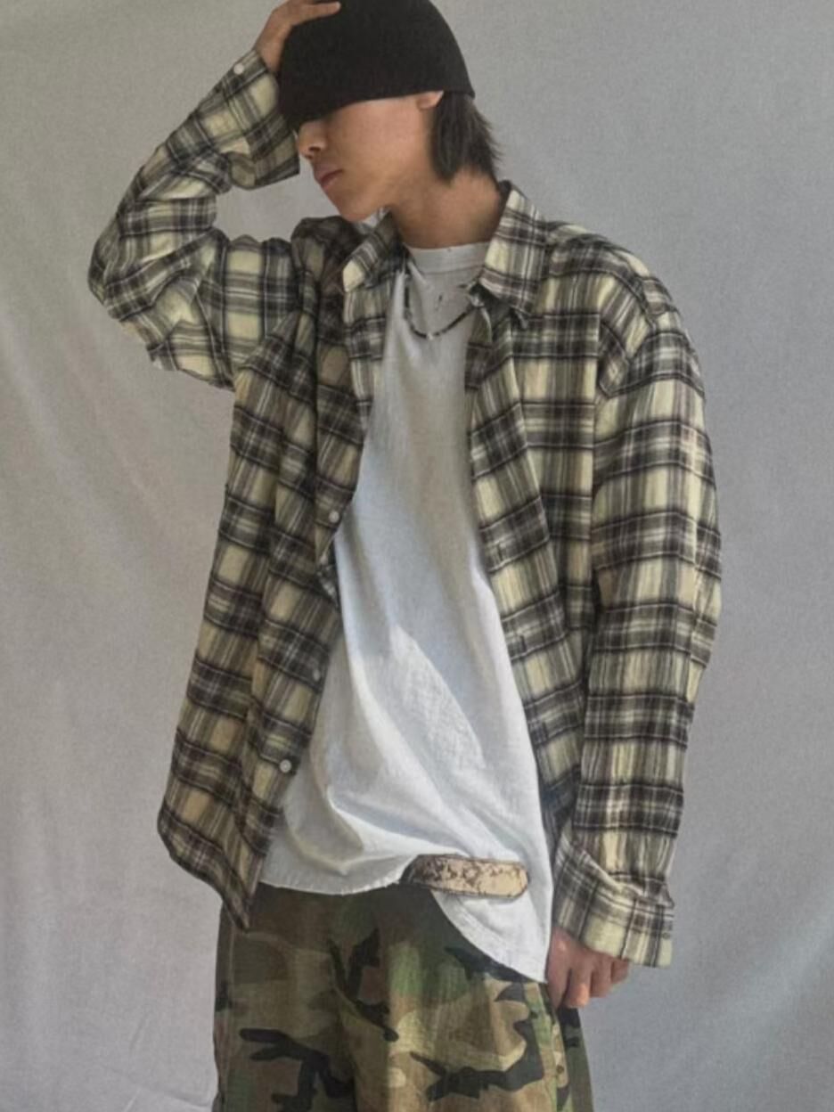 格仔長袖恤衫 2S1-009S