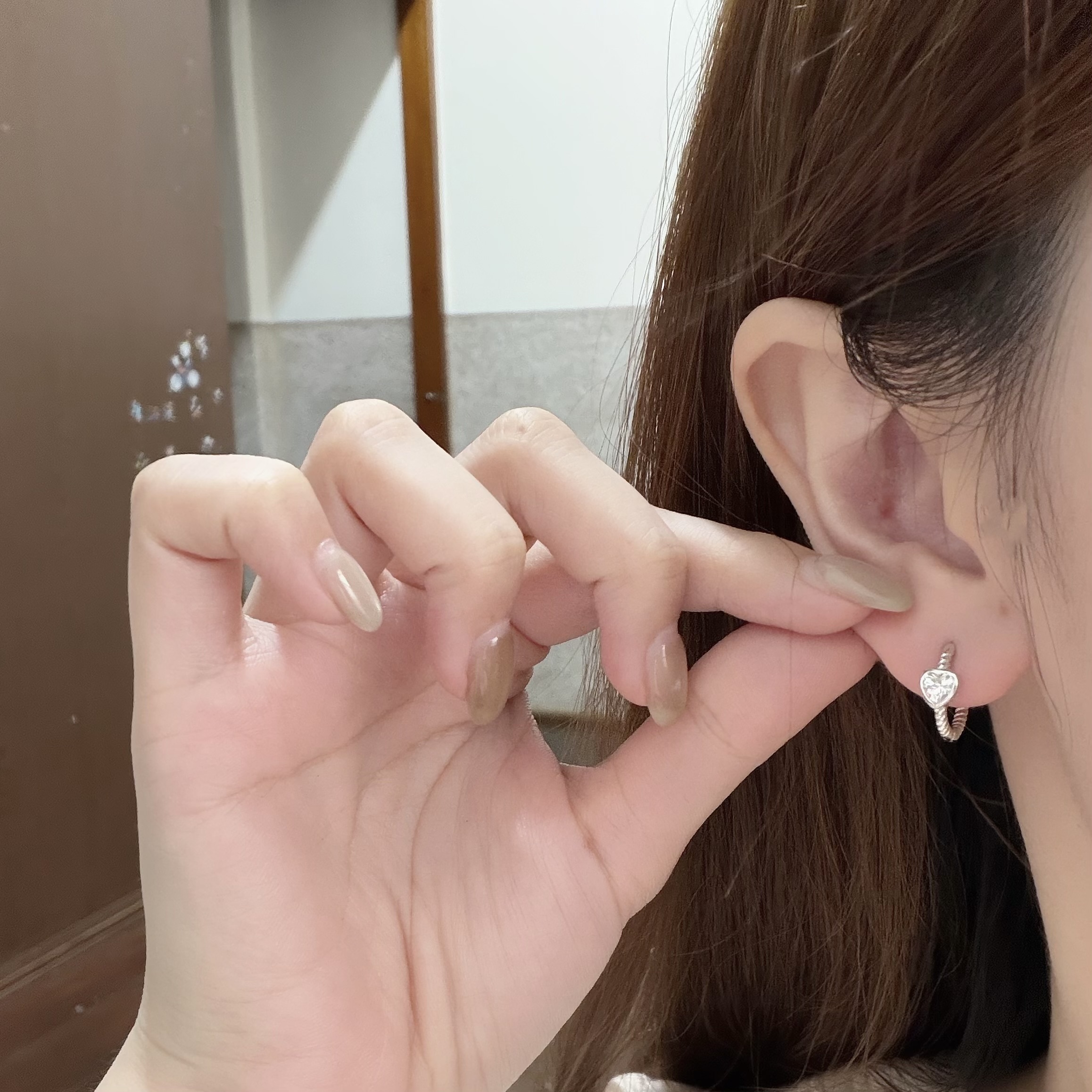 【輕奢】麻花愛心純銀易扣