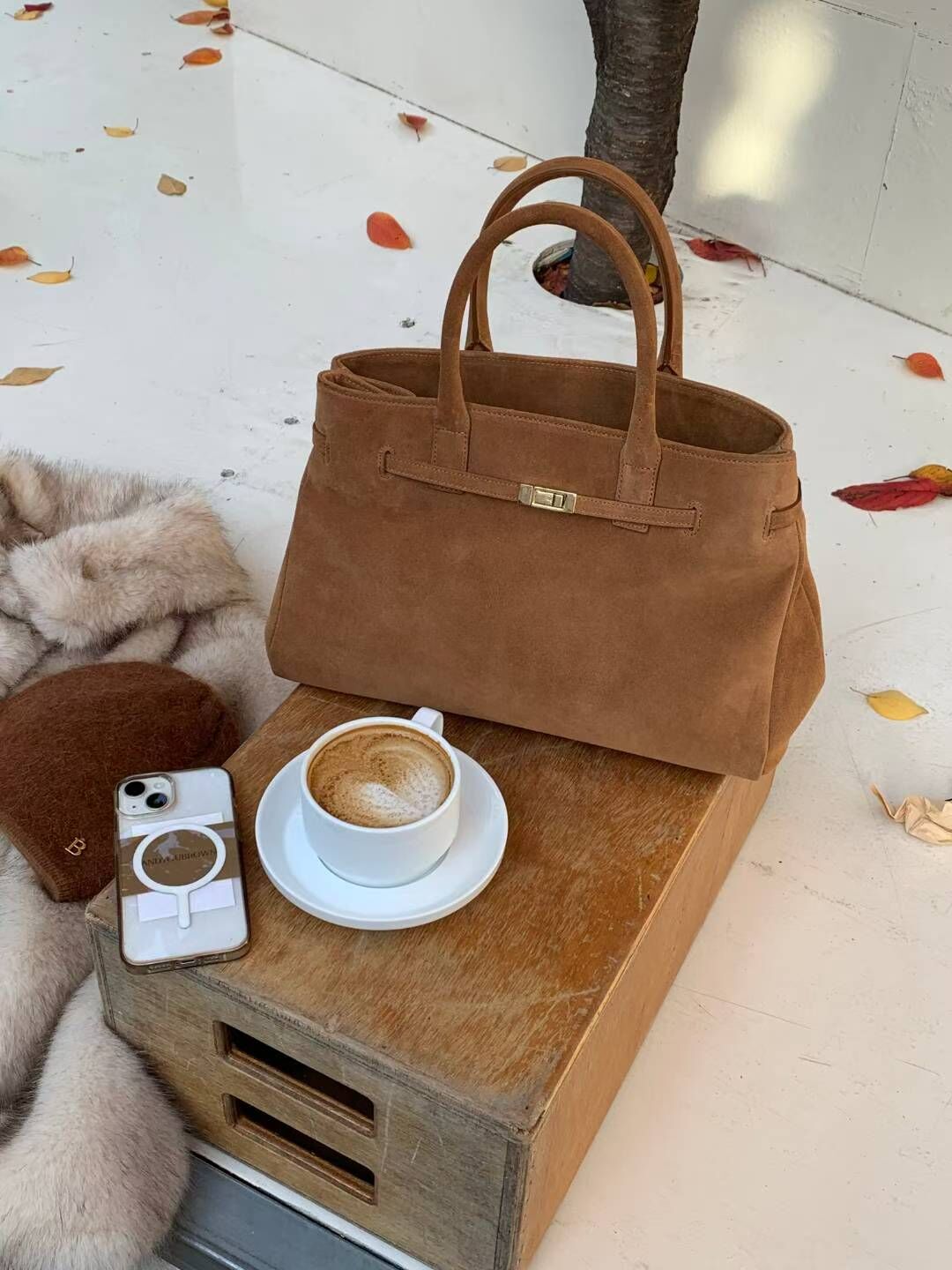 AY5251 麂皮長方手提包 *特價* (充值購物金不適用)