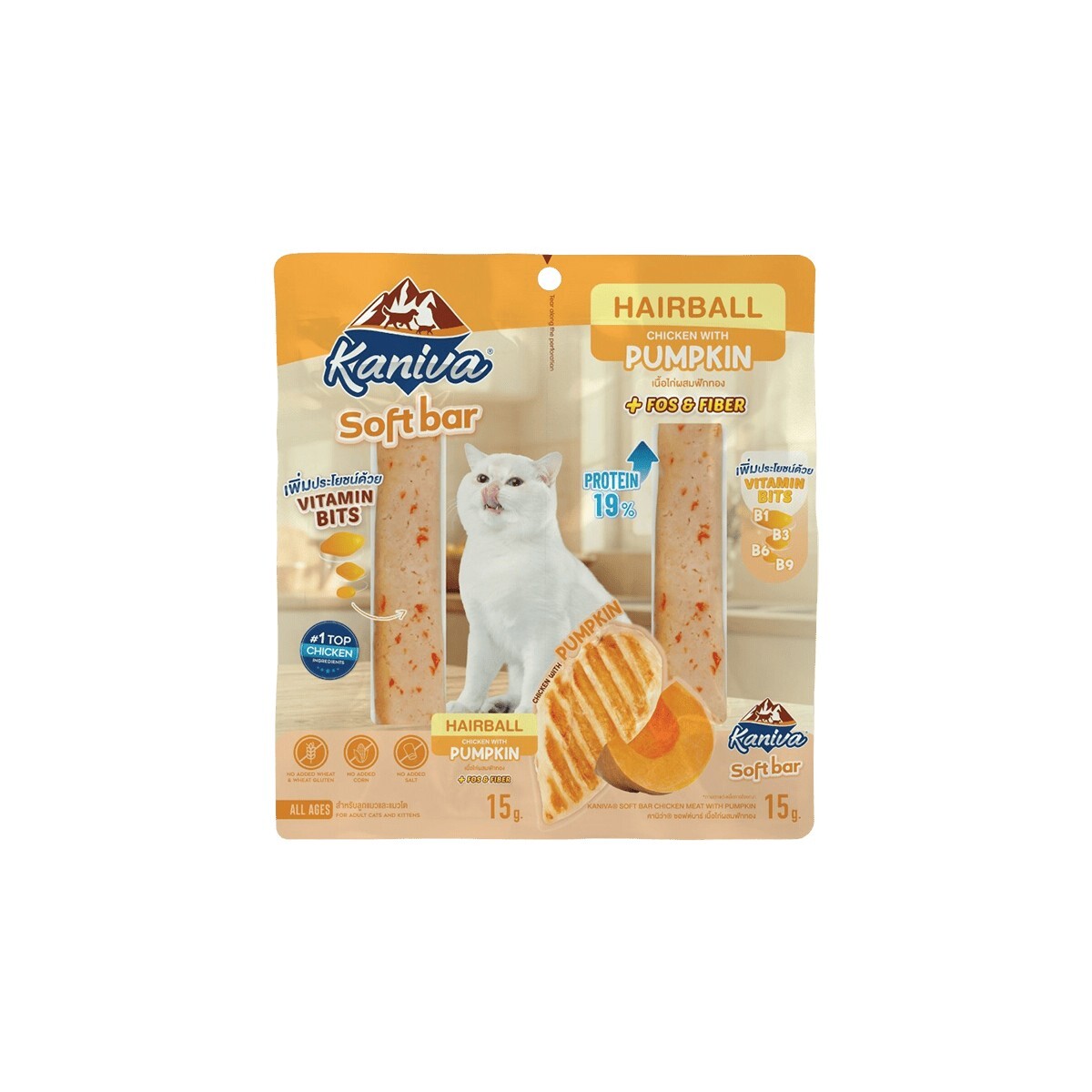 泰國Kaniva Soft Bar 貓咪軟棒零食盒裝 - 雞肉南瓜味