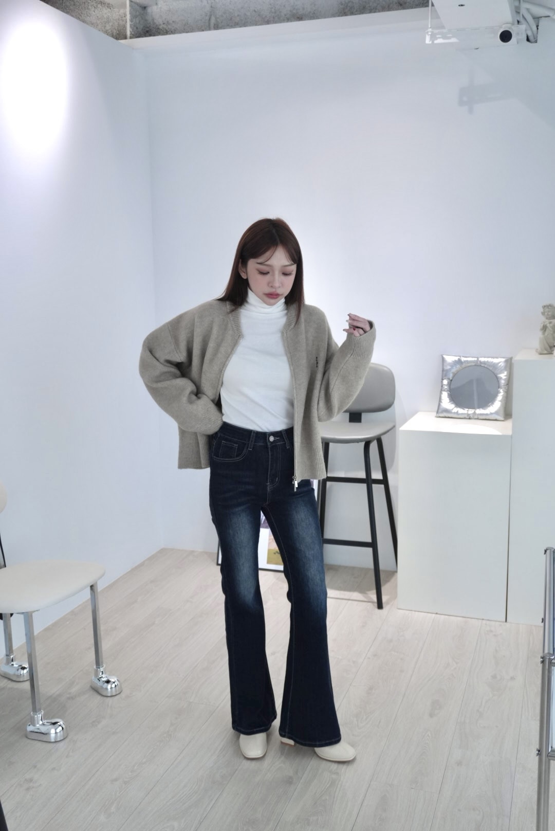 歐膩大長腿!超美刷色牛仔褲