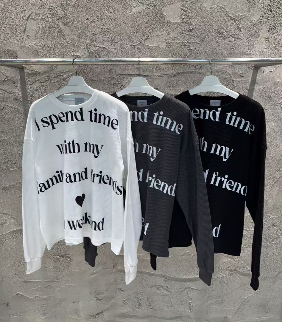 英文字長袖衫 WEEKEND-043T