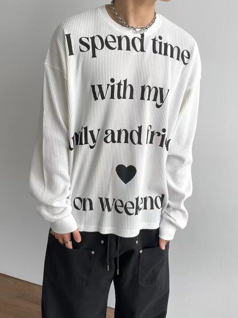 英文字長袖衫 WEEKEND-043T