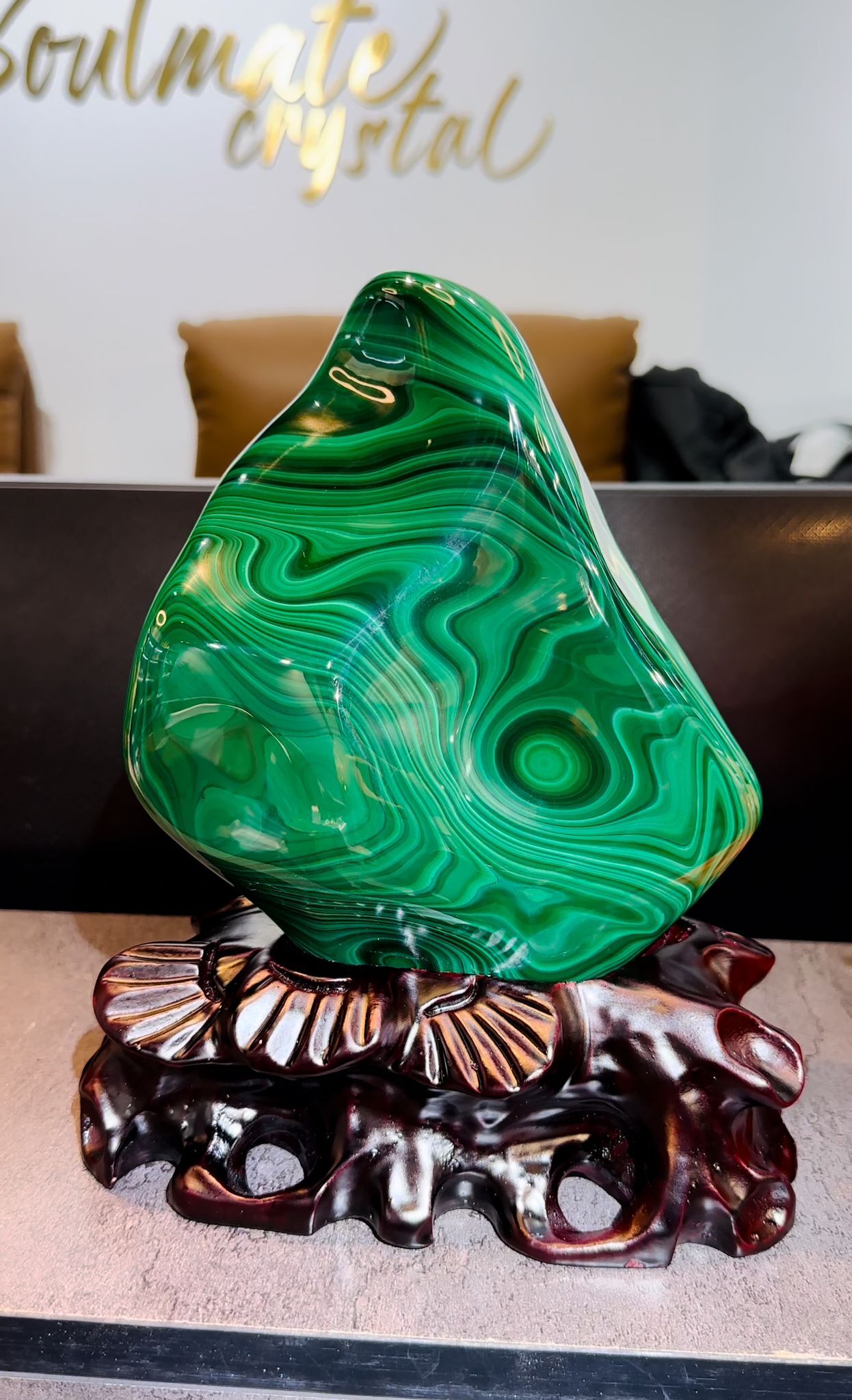 購買產品連結 瑪瑙晶洞仔 蜜糖方解紫水晶  上品孔雀石擺件