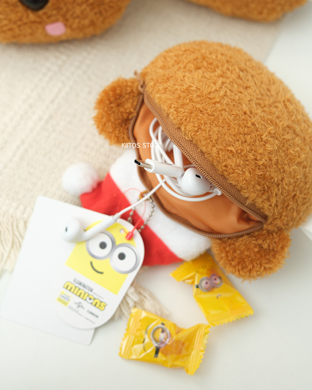 【現貨】日本 環球影城 聖誕節限定提姆熊 零錢包 收納小包 吊飾 小小兵 提姆熊 TIM 聖誕節 零錢包 收納包