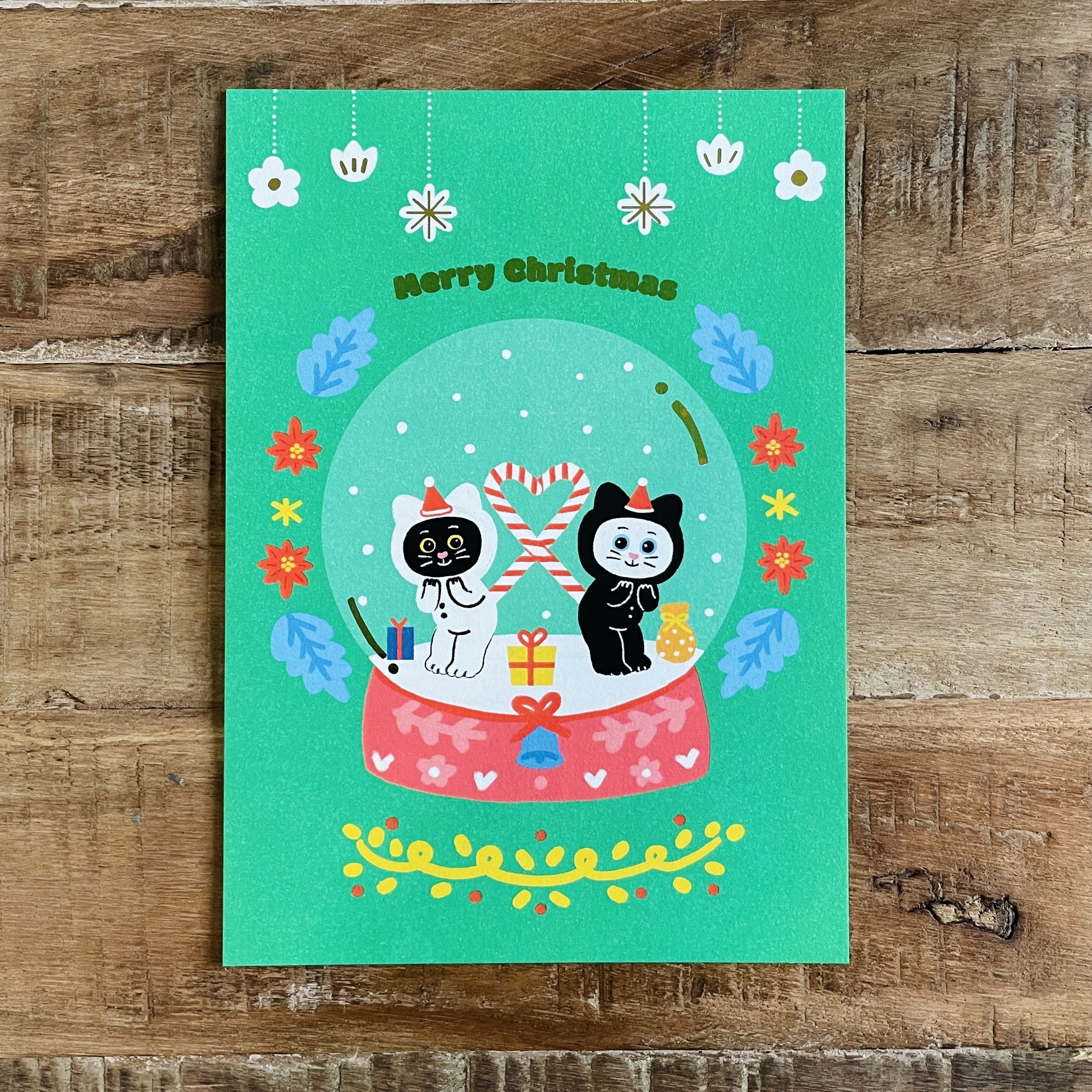 乒乒乓乓貓的咚日心願/燙金明信片