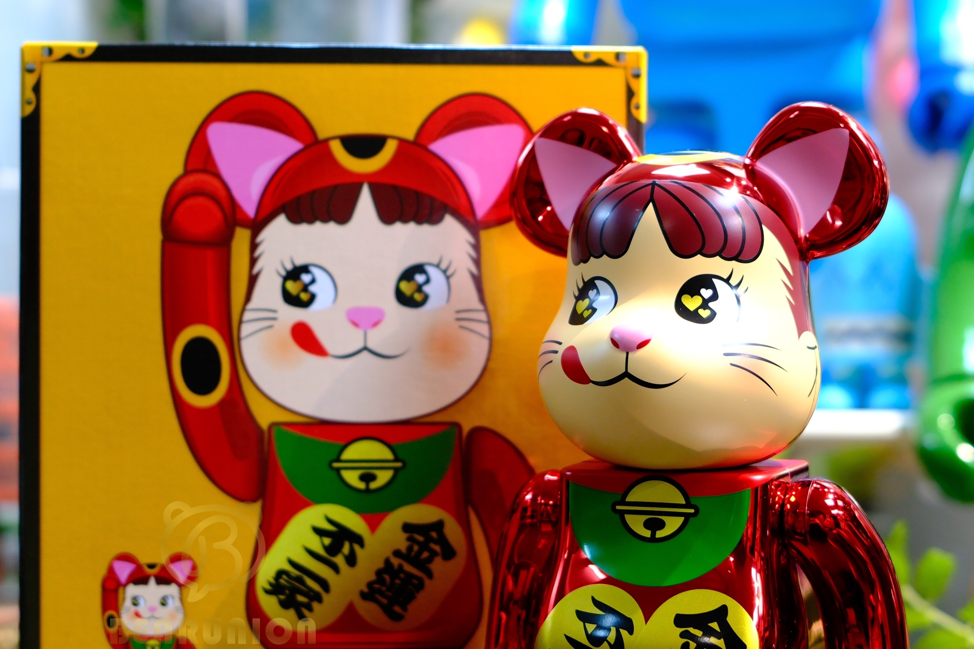 🎏預訂🎏Bearbrick 400% 100% 招き猫 ペコちゃん金運 ダブル小判 梅色金メッキ