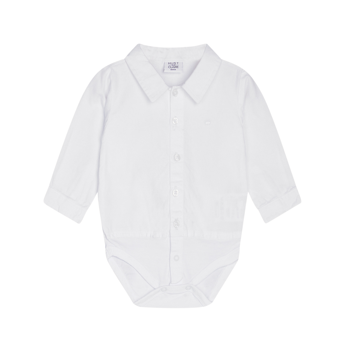 〖 Hust & Claire 〗白色襯衫領包屁衣