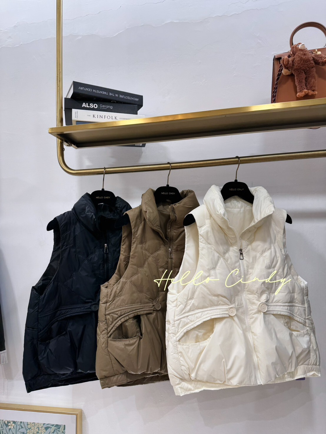 B11092 90 %白鴨絨輕薄款壓紋顯瘦背心