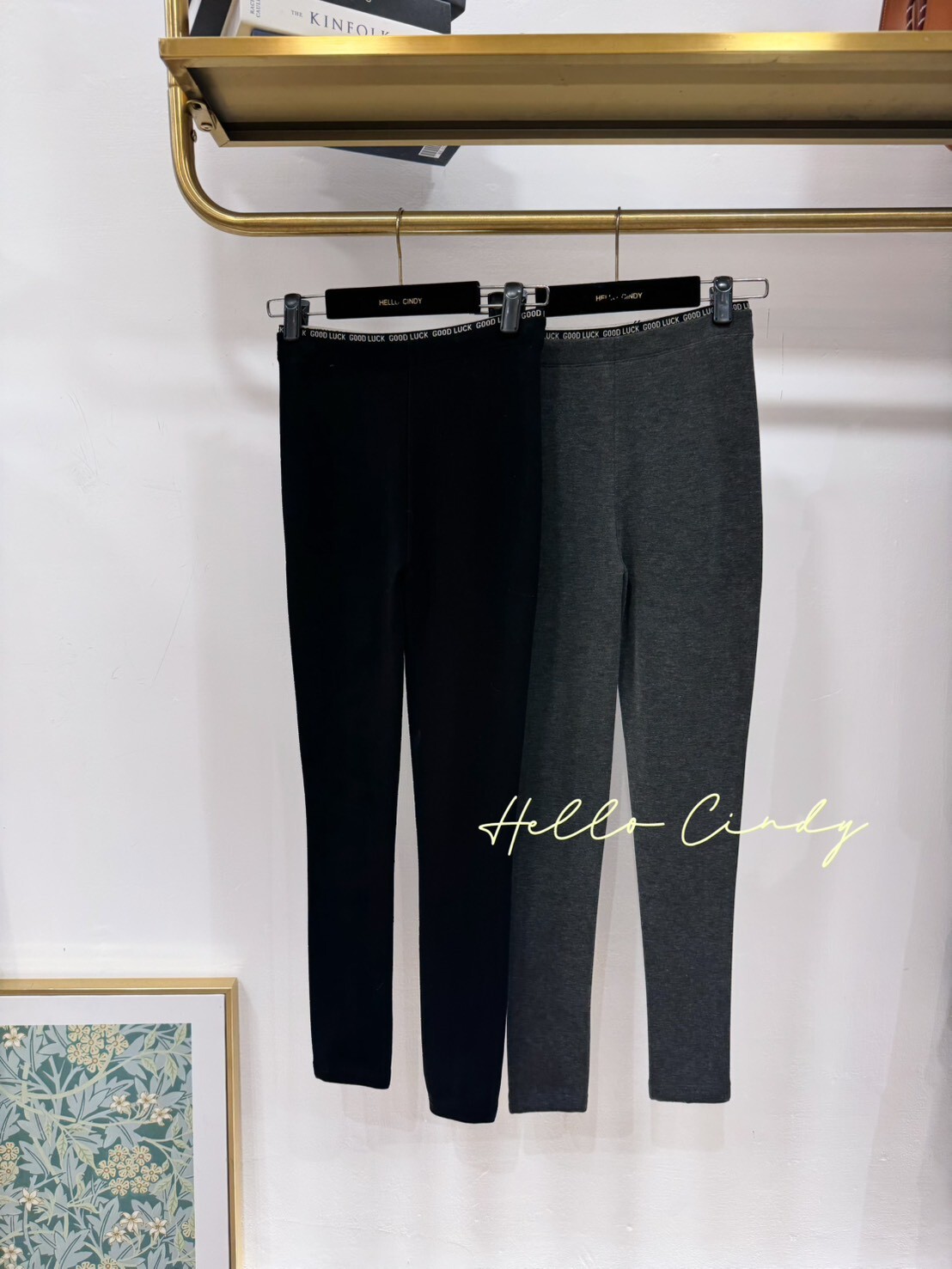 B11095 秋冬必買的超百搭內短絨太空棉質感內搭褲