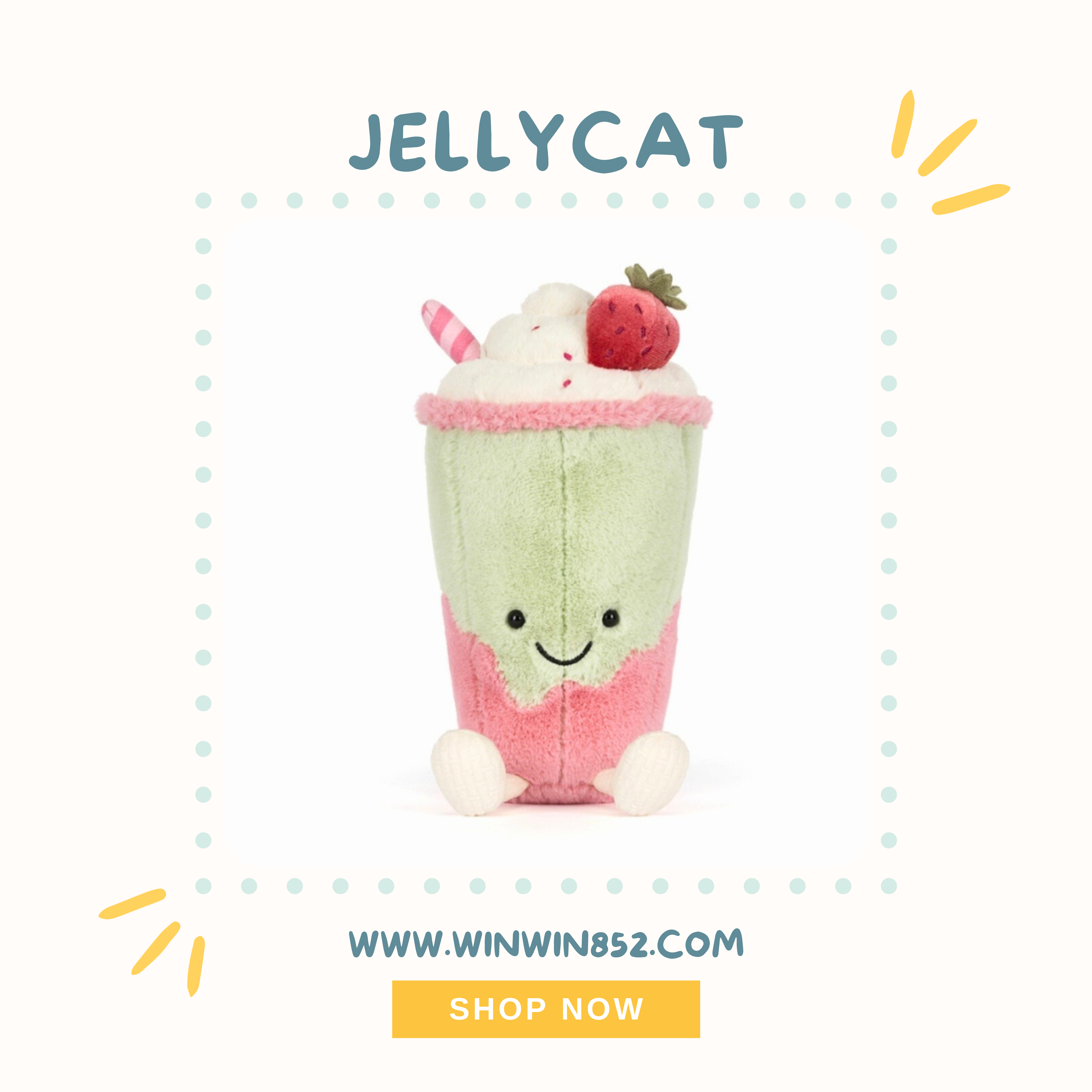 Jellycat Amuseables Berrity Latte