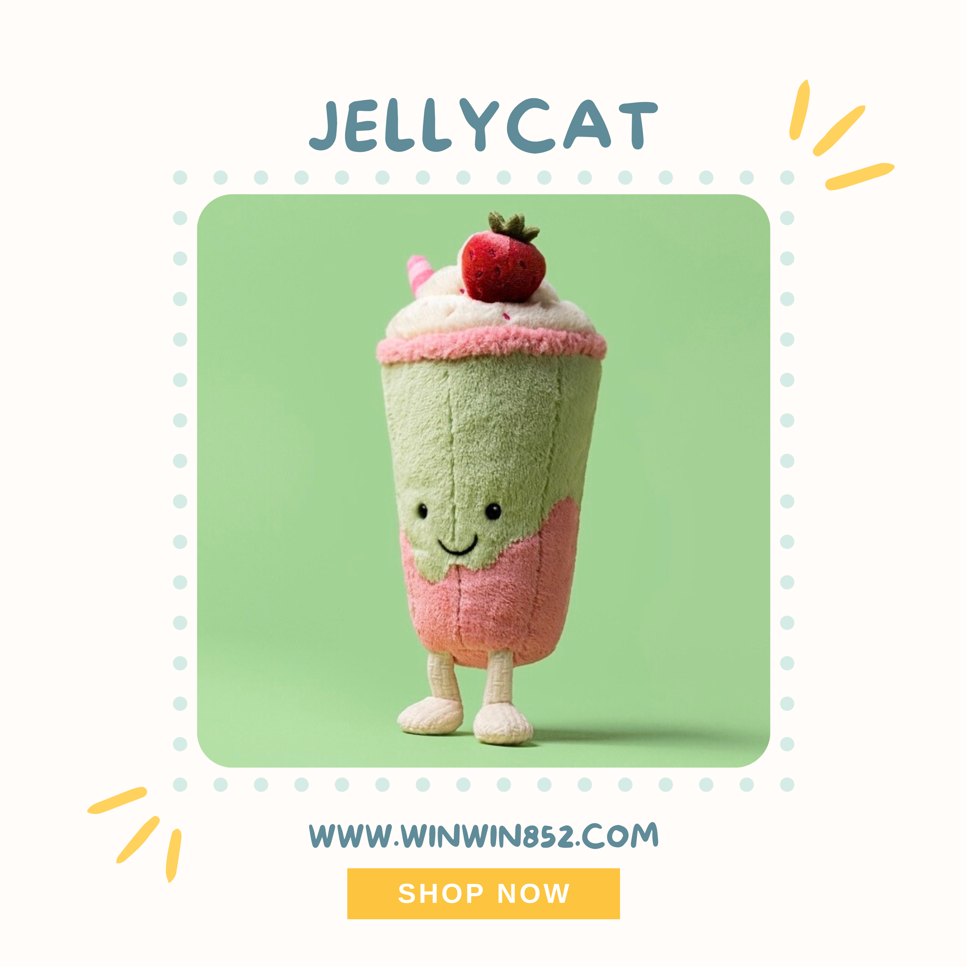 Jellycat Amuseables Berrity Latte
