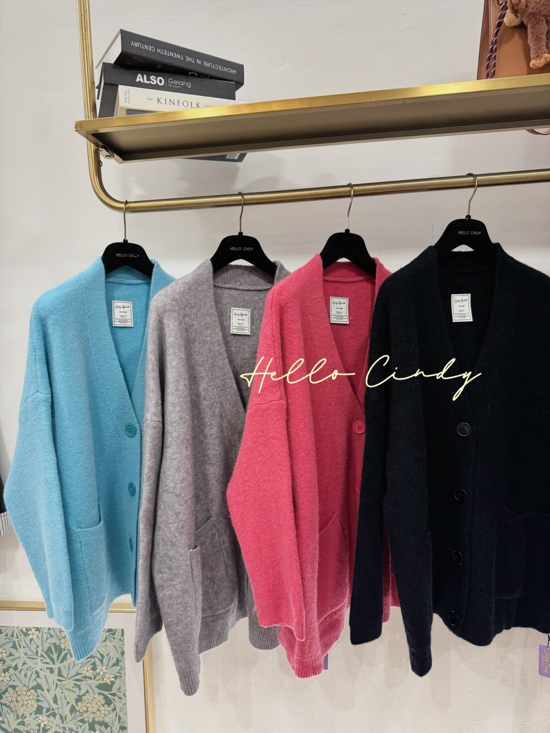 B11117 超好看的法式糖果色Over size長版針織外套