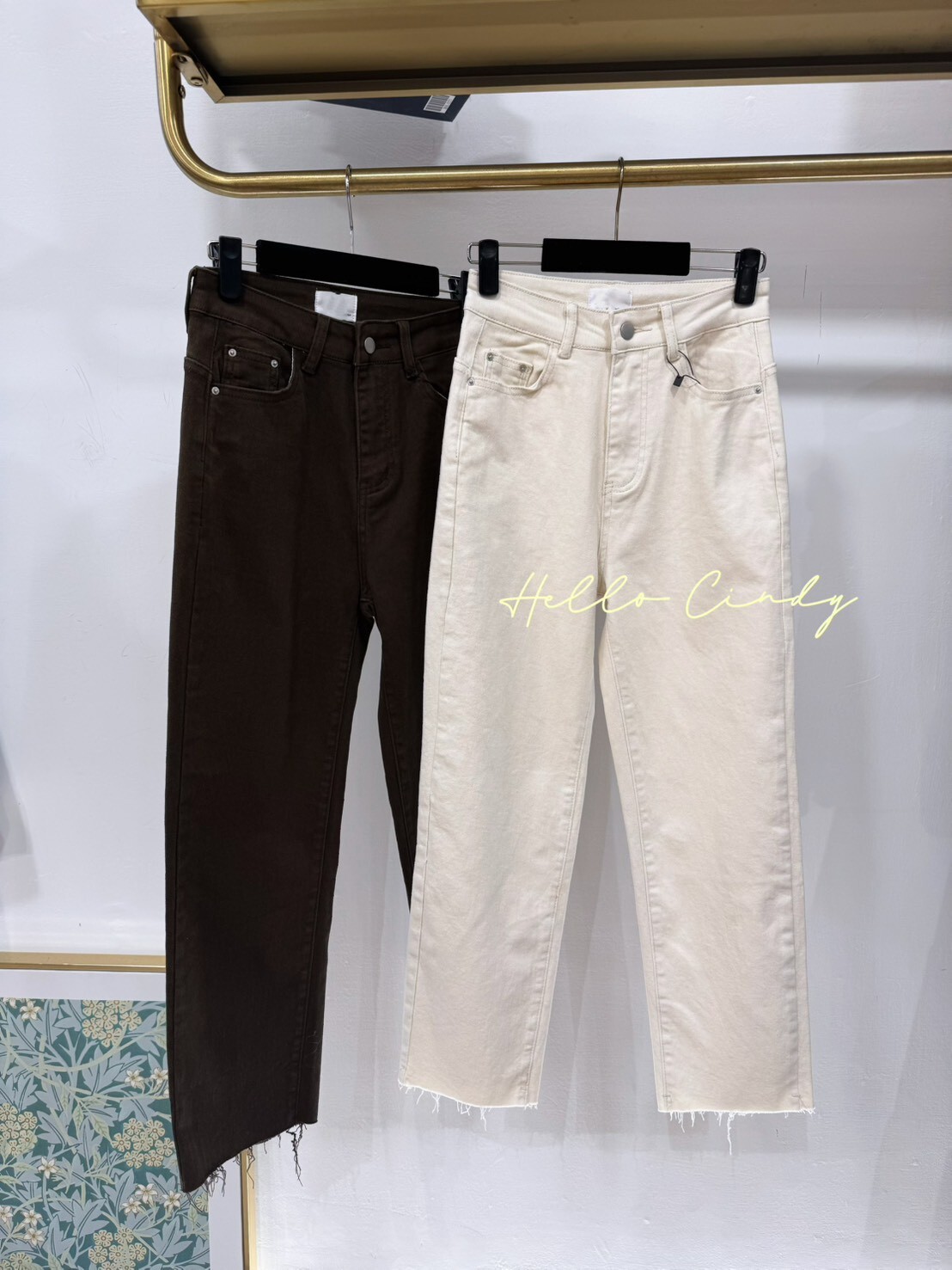 B11110 超彈性秋冬大地色系直筒褲