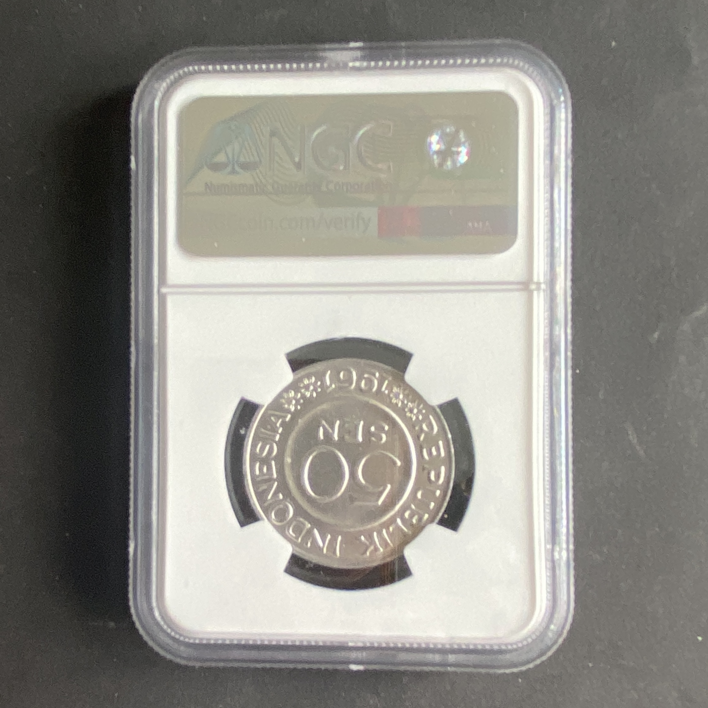 1961 Indonesia 50 Sen (NGC Sample)