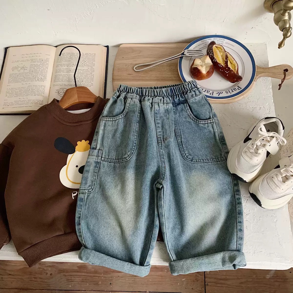 復古做舊牛仔褲