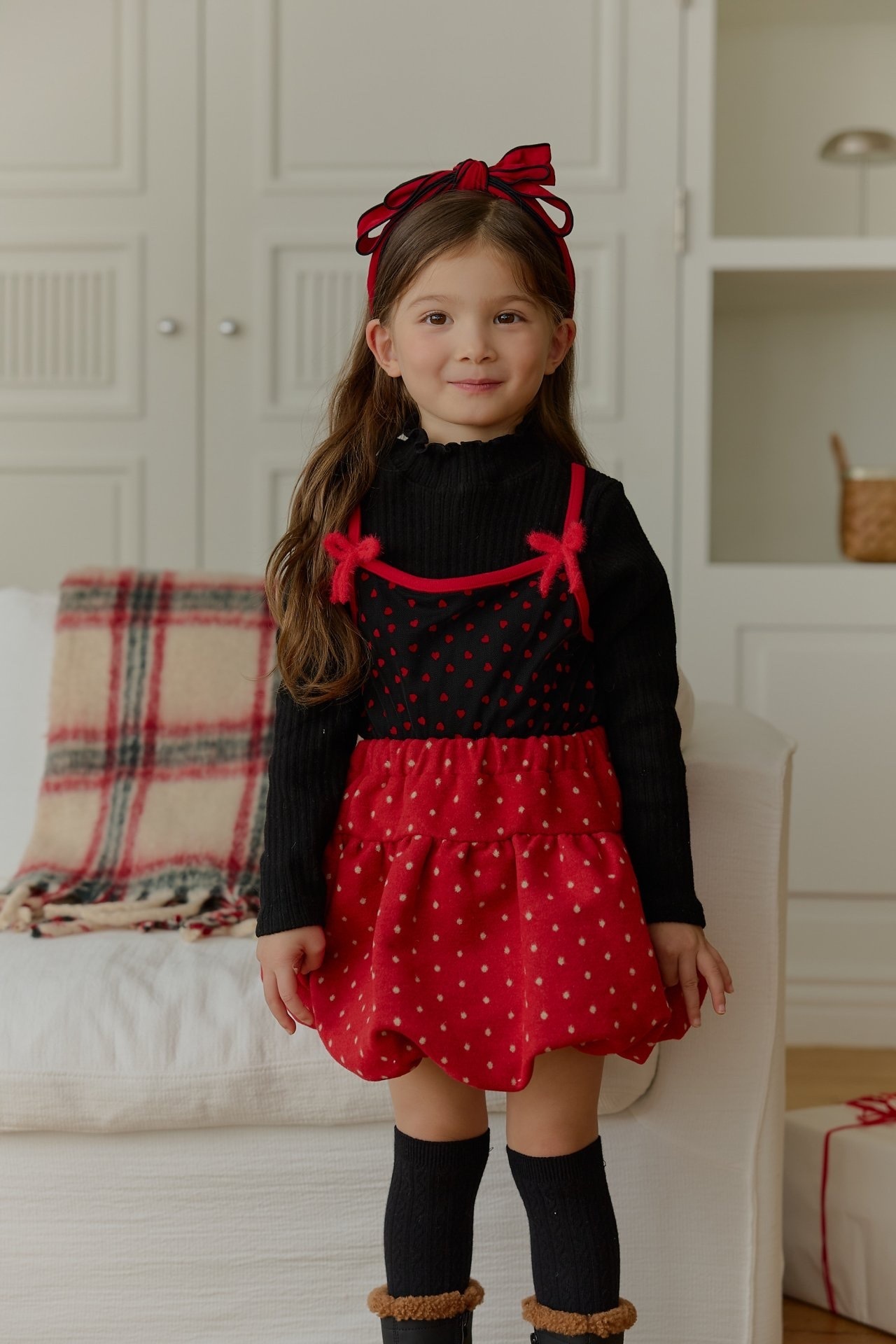 Sera Heart Layered Turtleneck Tee