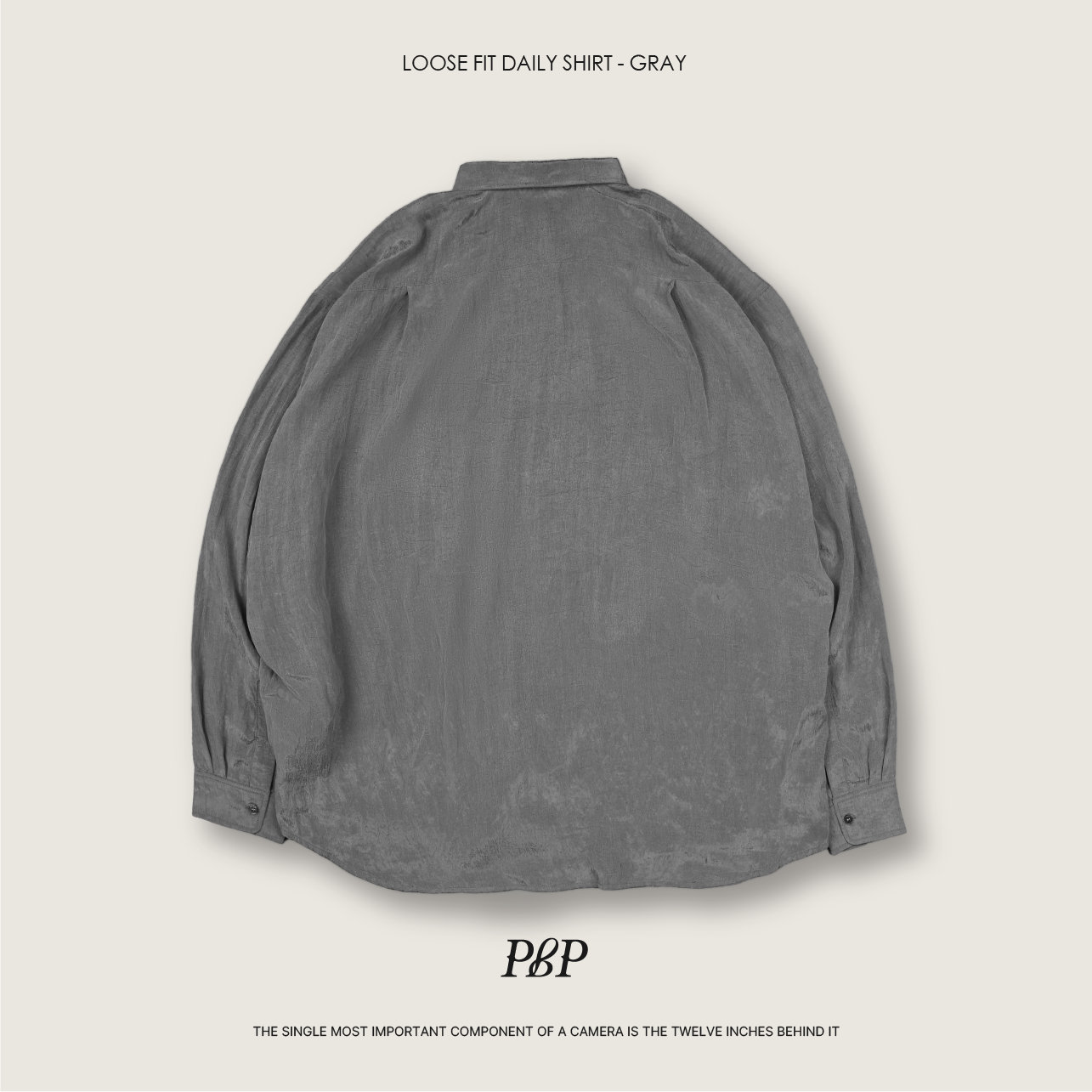 P.B.P - LOOSE FIT DAILY SHIRT  - GRAY