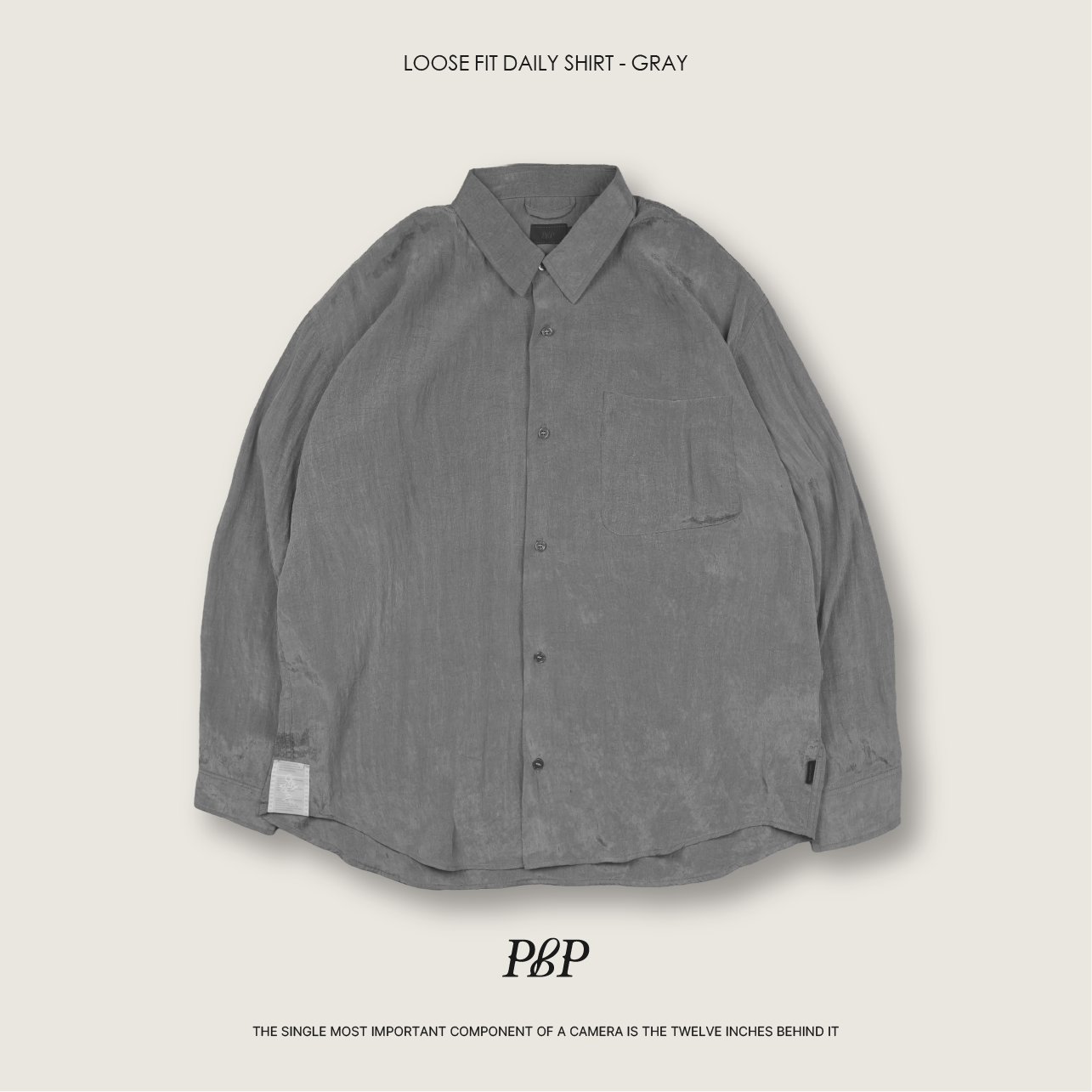 P.B.P - LOOSE FIT DAILY SHIRT  - GRAY