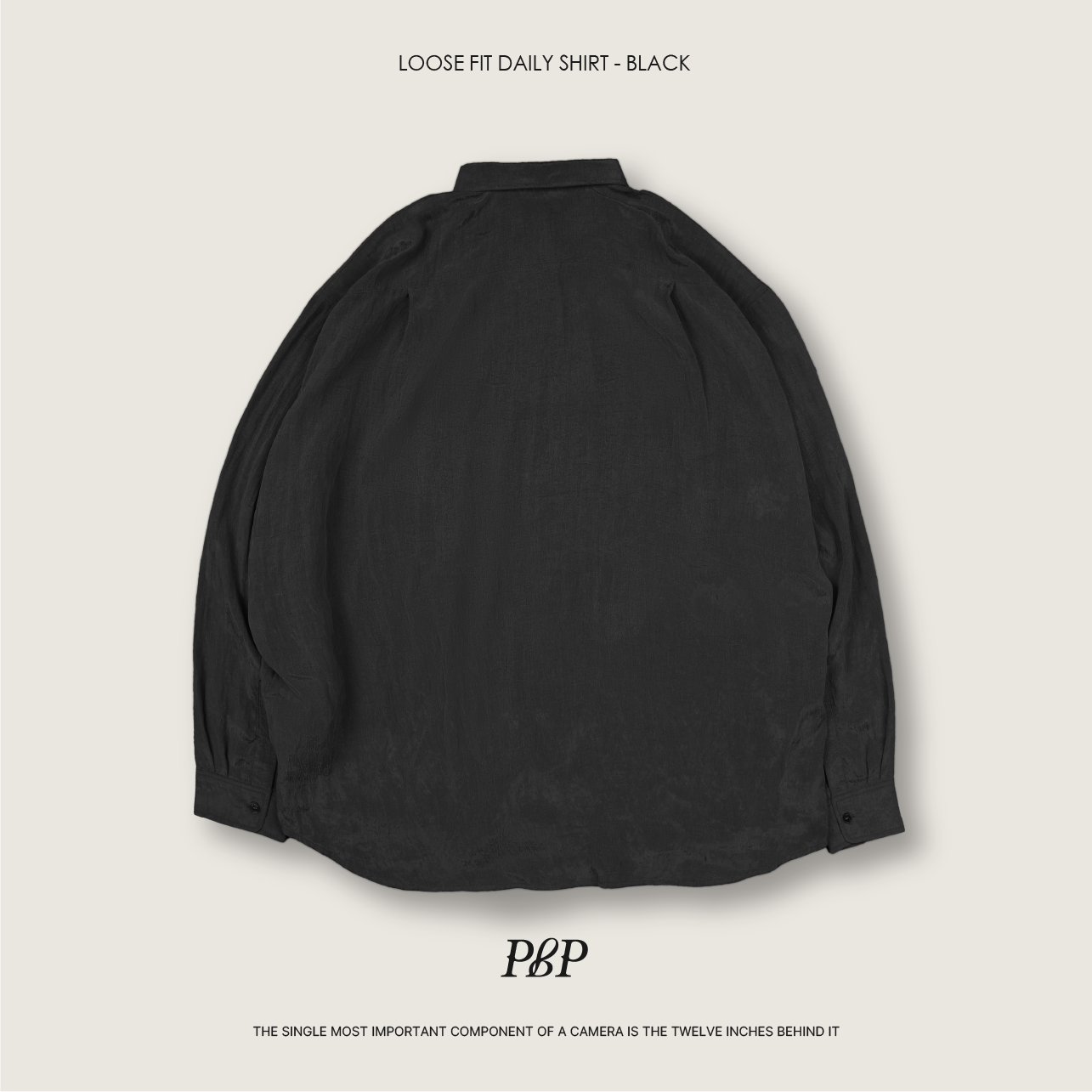 P.B.P - LOOSE FIT DAILY SHIRT  - BLACK