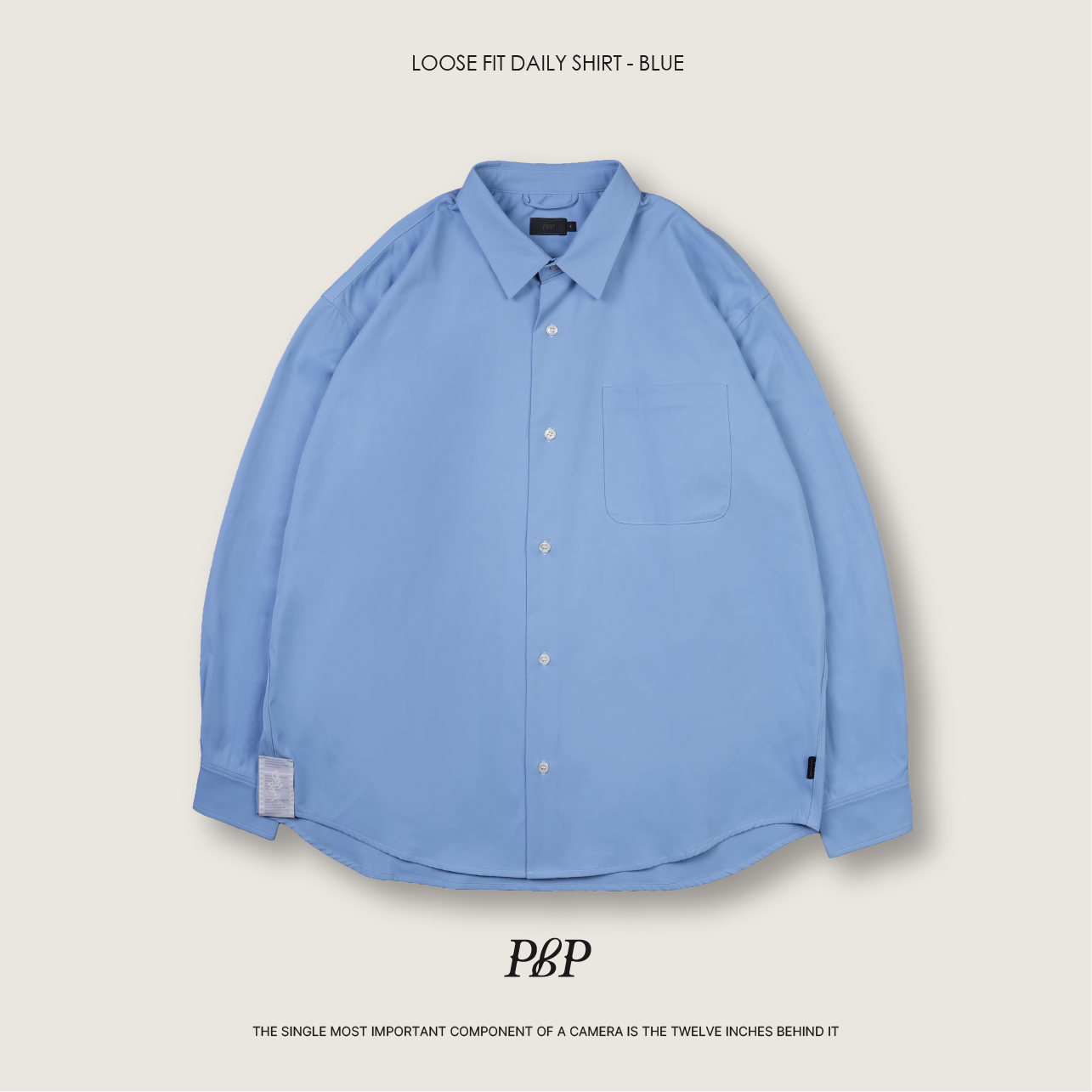 P.B.P - LOOSE FIT DAILY SHIRT  - BLUE