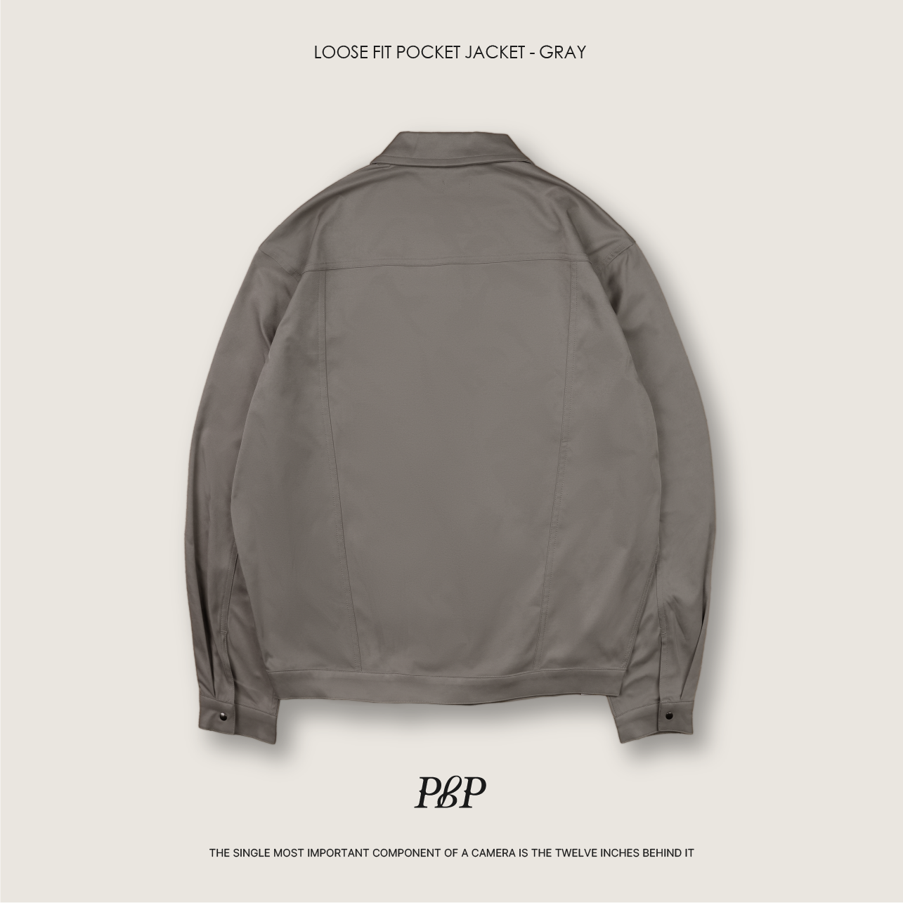 P.B.P - LOOSE FIT POCKET JACKET  - GRAY