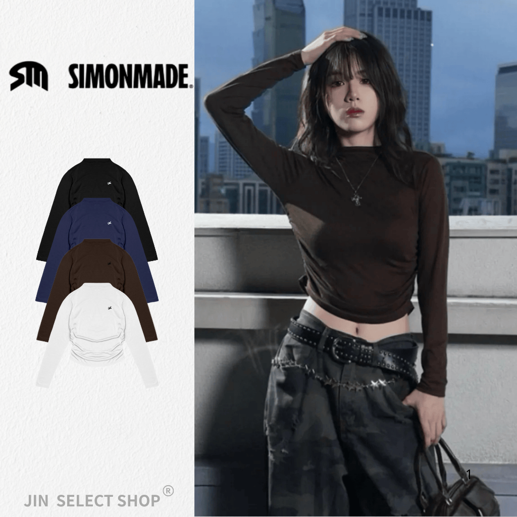SIMON MADE GC-2518 韓系 極簡 小高領 薄長袖 女孩必備 穿搭 小刺繡