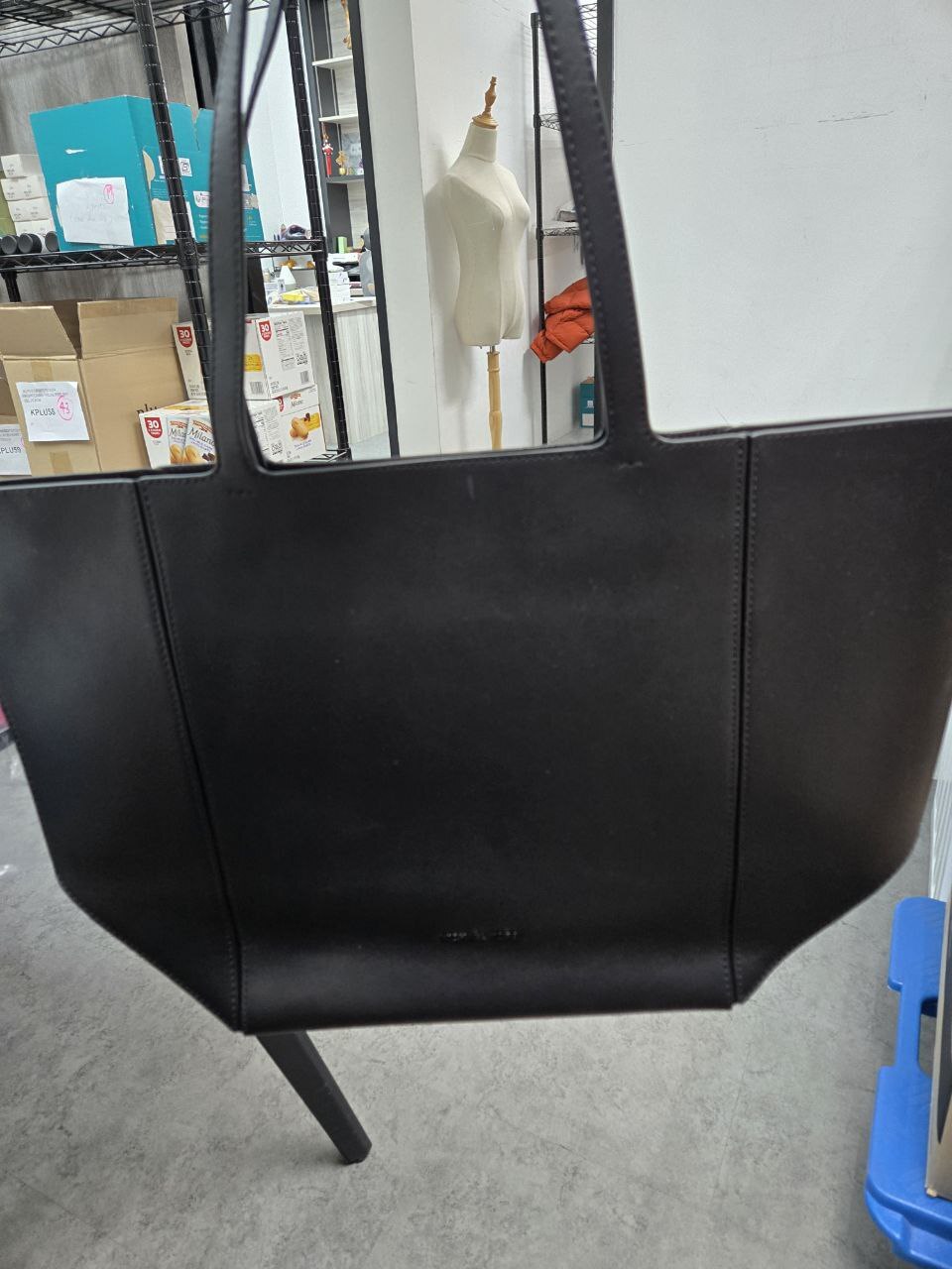 [S] MICHAEL KORS BLACK 30F4T9JT3L JORDI LARGE TOTE BAG LEATHER, 197853113619 (SMK1313)