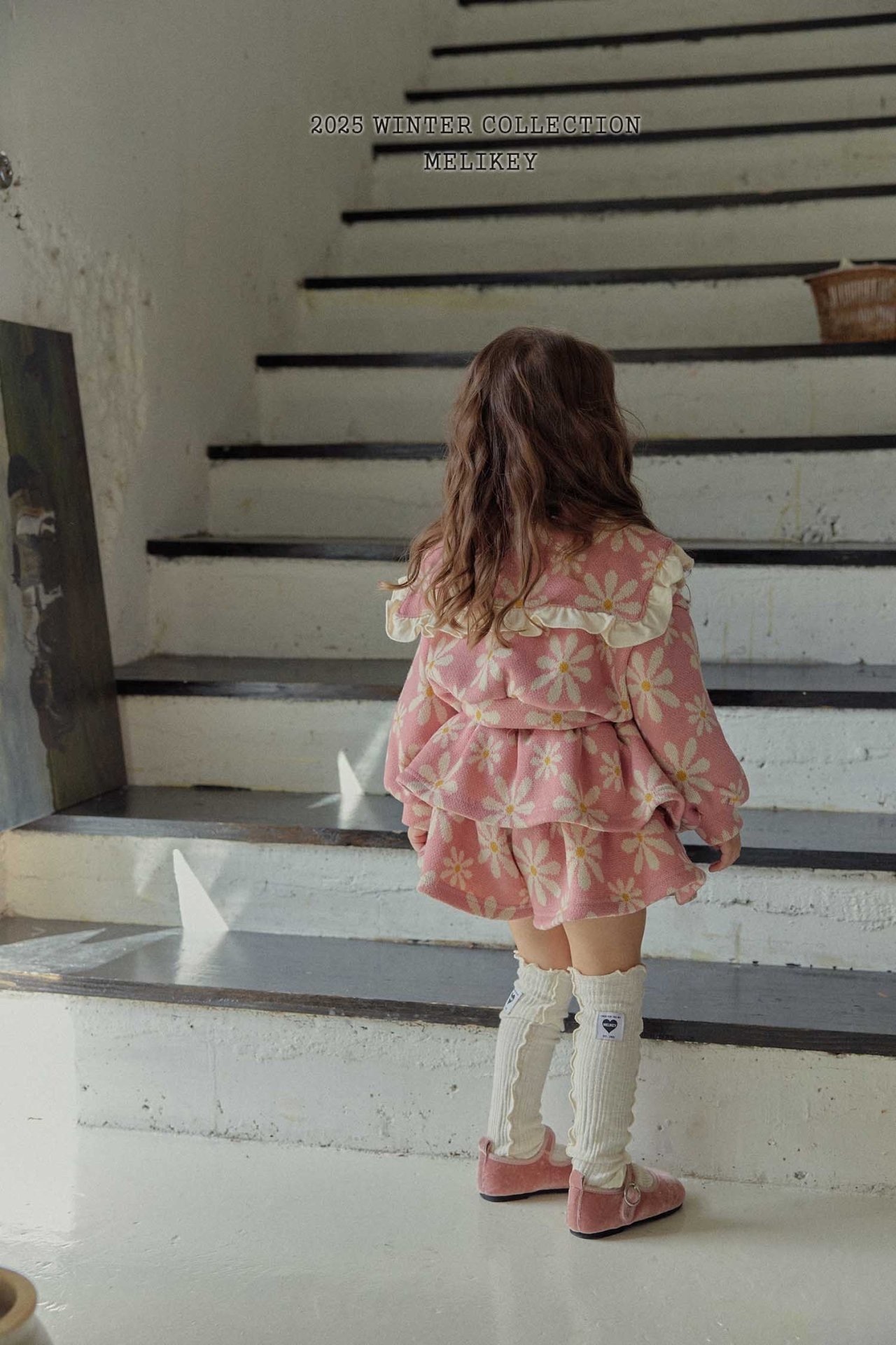 Melikey Big Flower Frill Cardigan