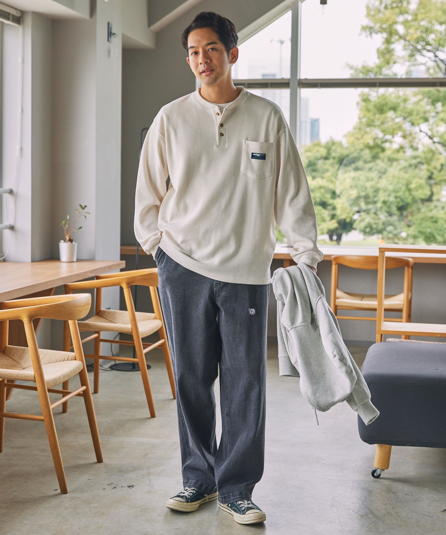 現貨 | The Craft Crew Product Corduroy Raglan Henley Shirt 燈芯絨 亨利領 抗菌防臭