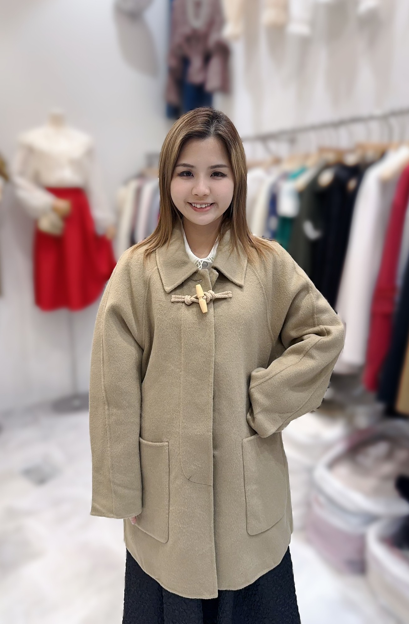 SC25  Cashmere 40% 羊毛60% 胸44 長33 $1099 (一口價)