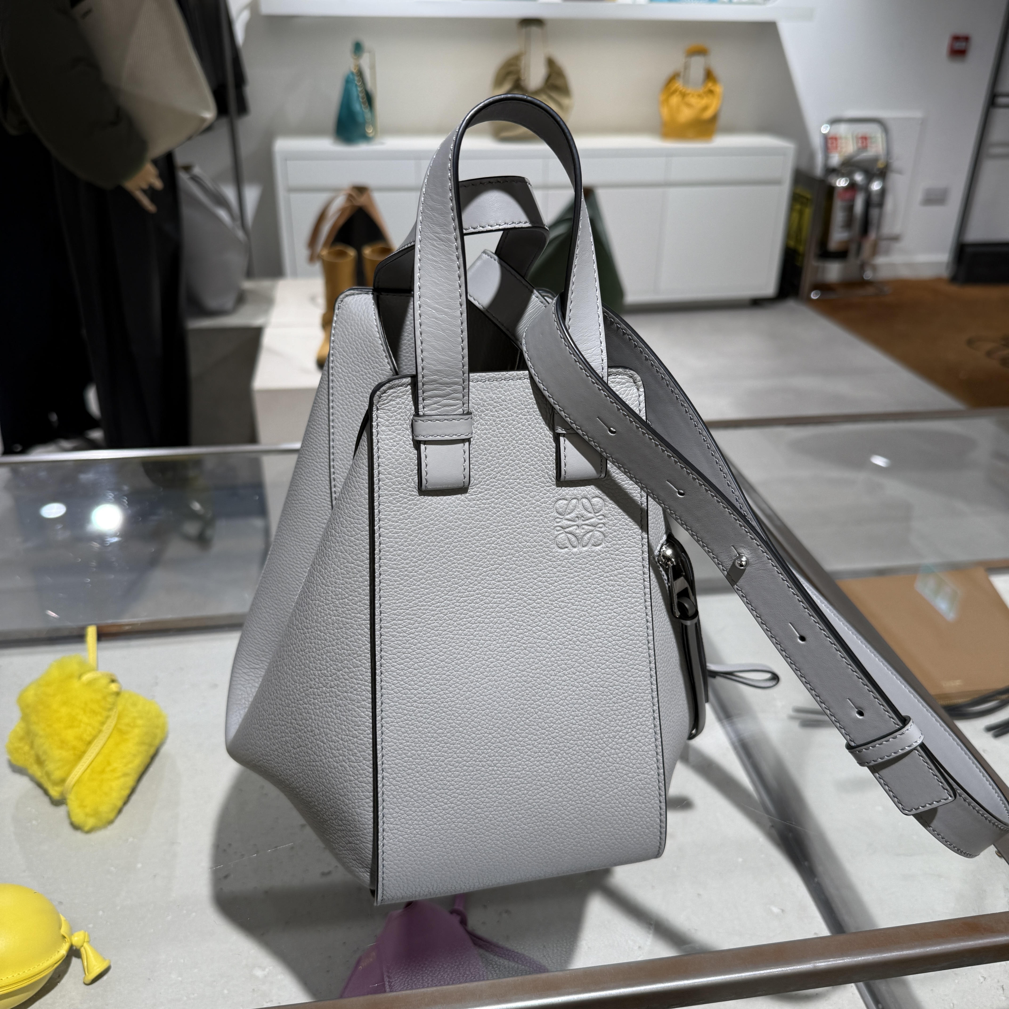 Loewe Hammock Small bag Pearl Grey