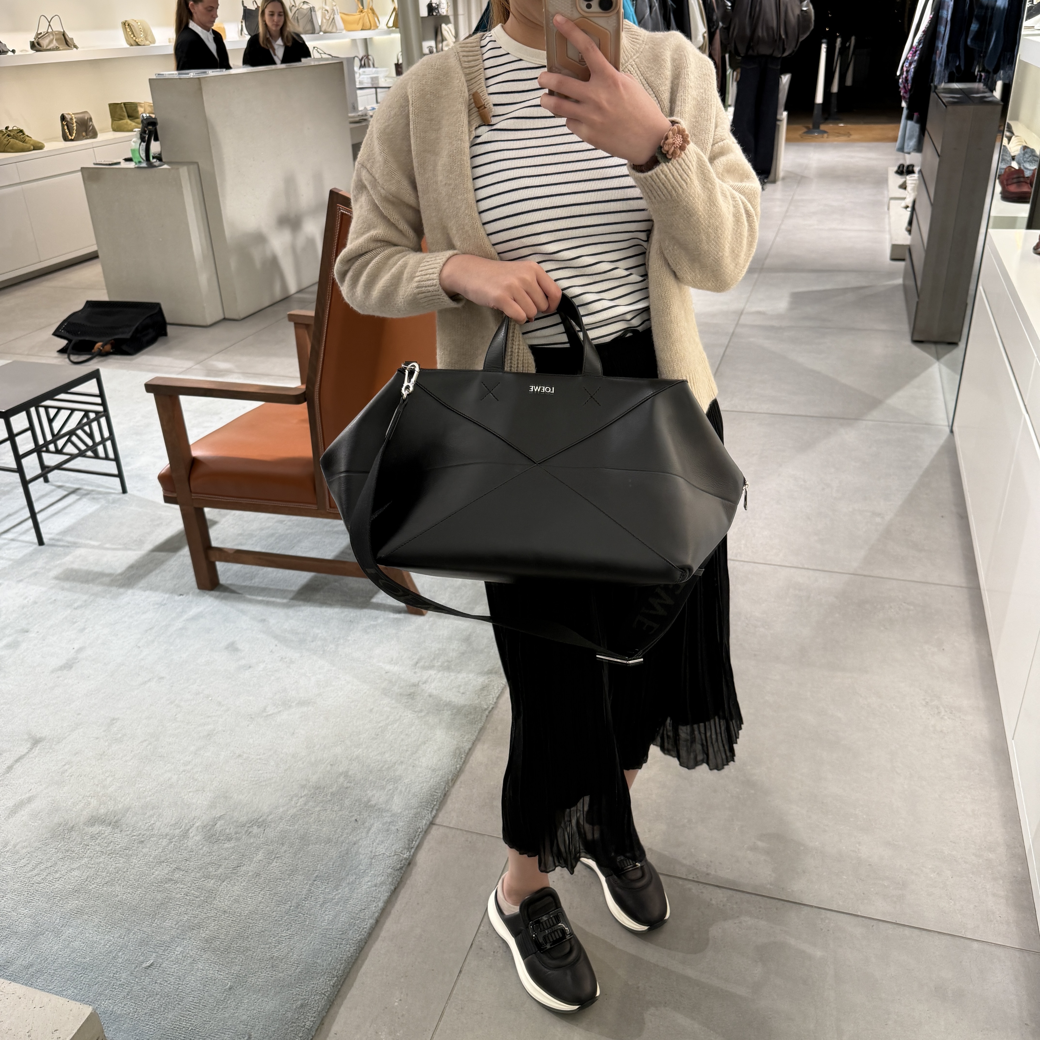 Loewe Puzzel Fold Duffle bag Black