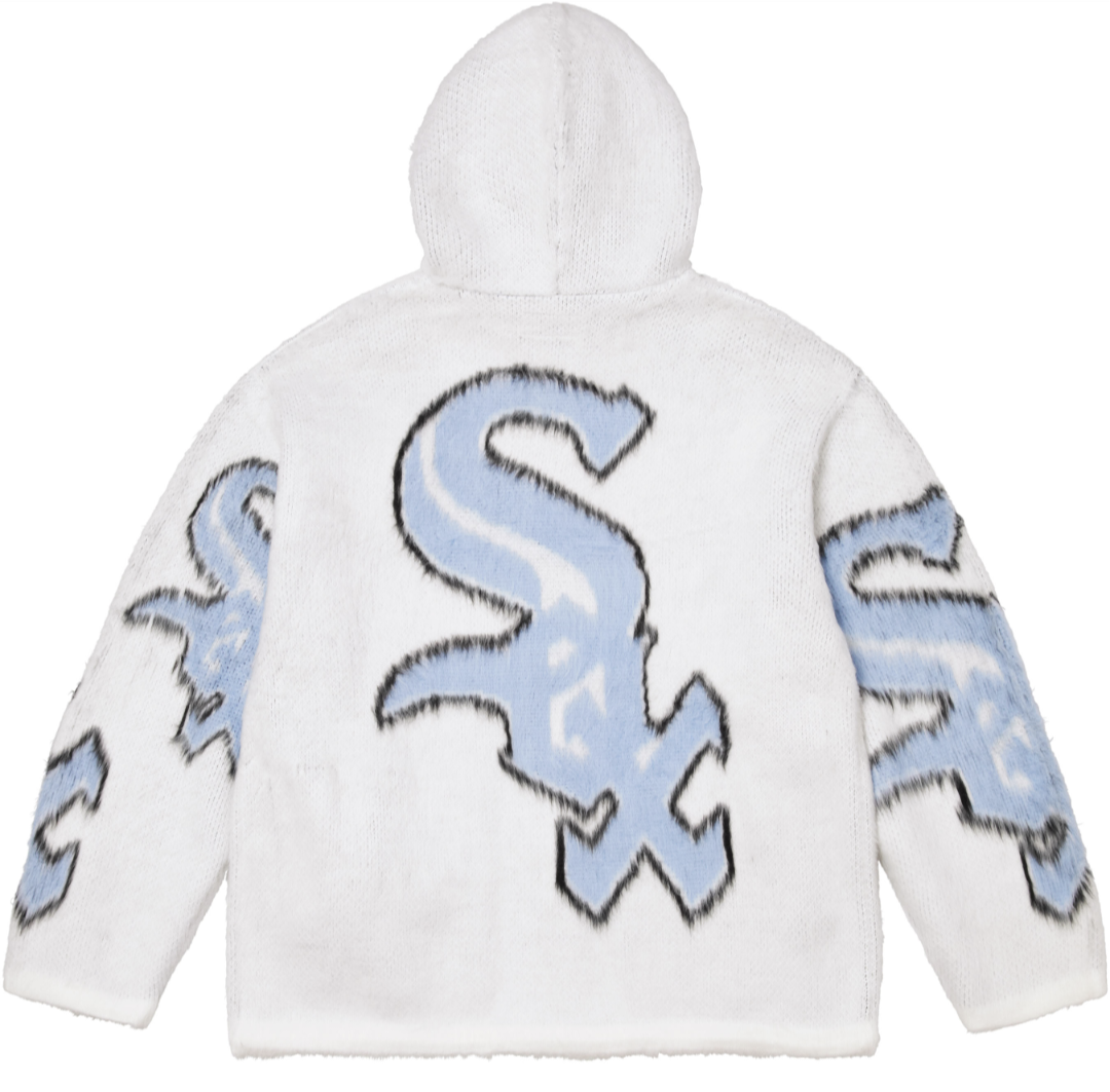 SUPREME 25FW CHICAGO WHITE SOX ZIP UP HOODED SWEATER 毛衣外套(2色)