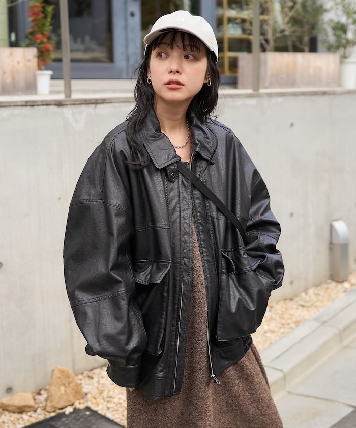 FREAKS STORE / Faux Leather Blouson