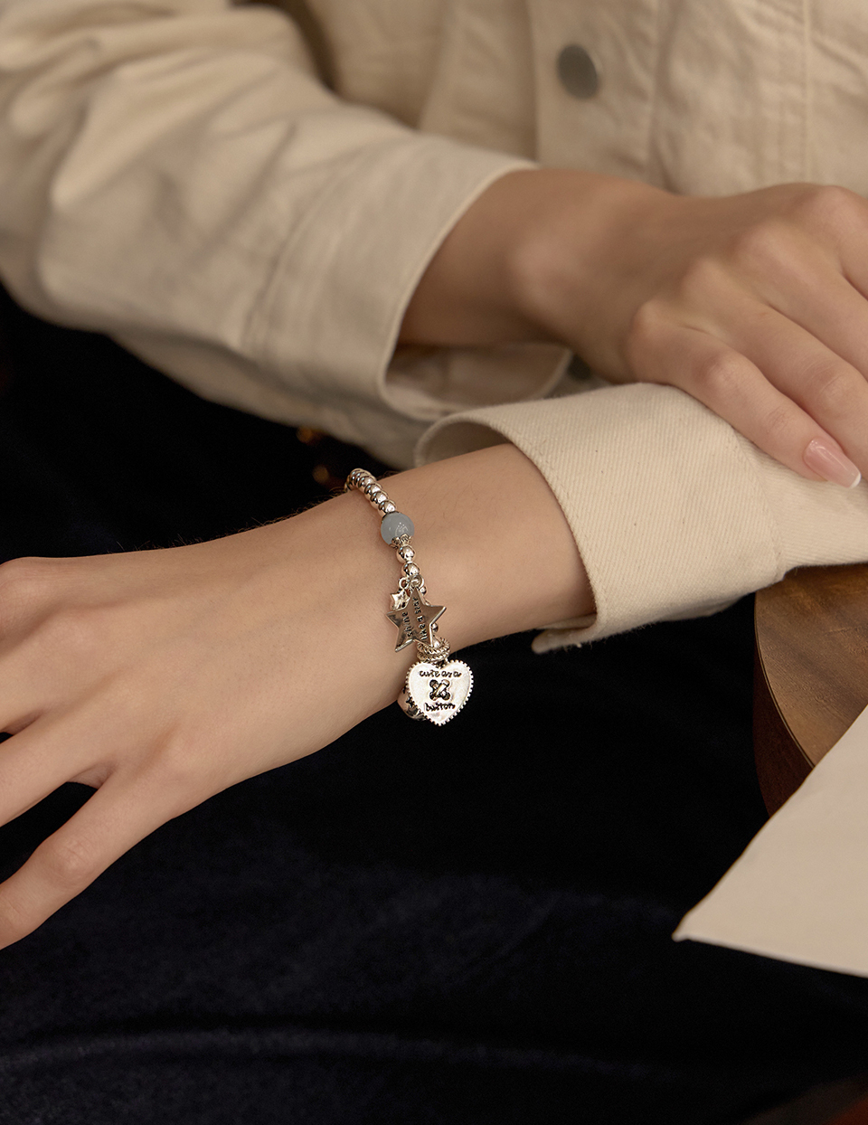 甜酷串珠愛星手鍊