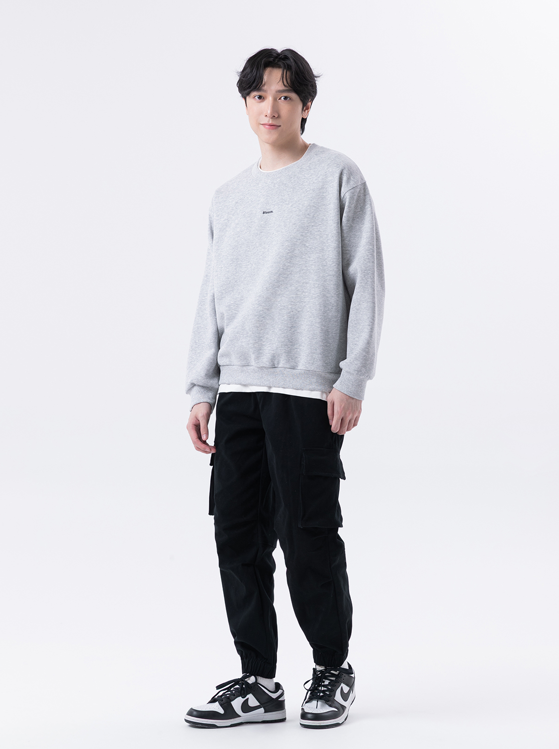 打摺工裝口袋縮口褲