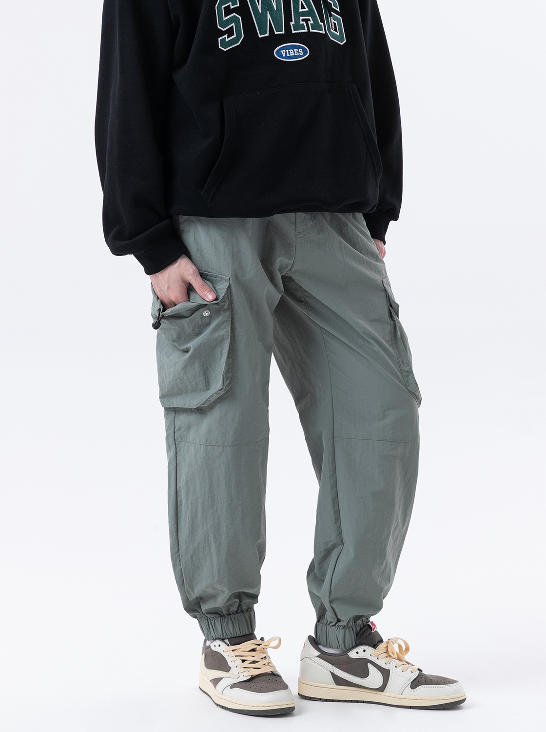 尼龍高彈縮口褲